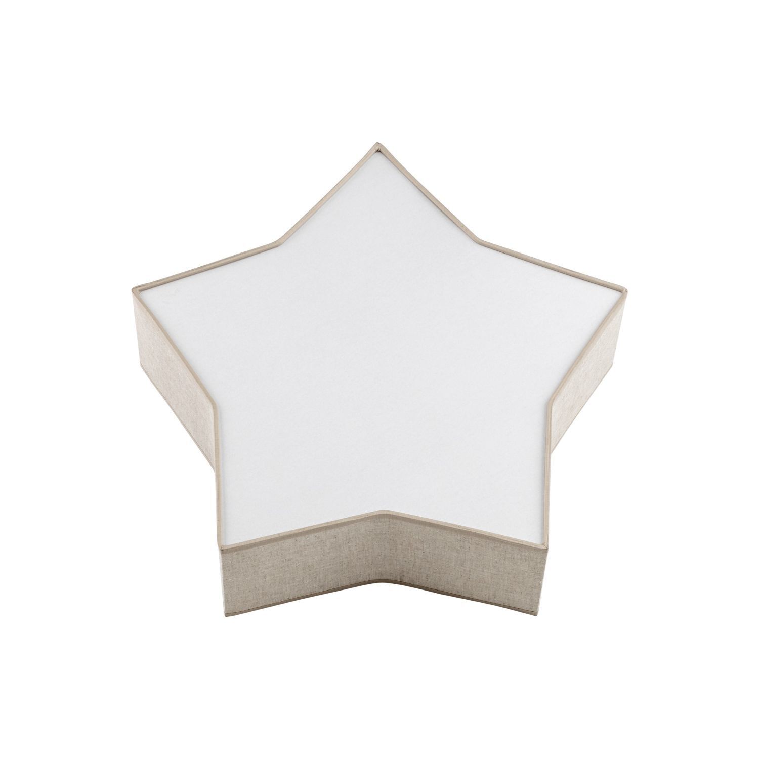 Kinderzimmerleuchte Leinen 45 cm lang Stern Weiß Beige 2x E27 Serviette