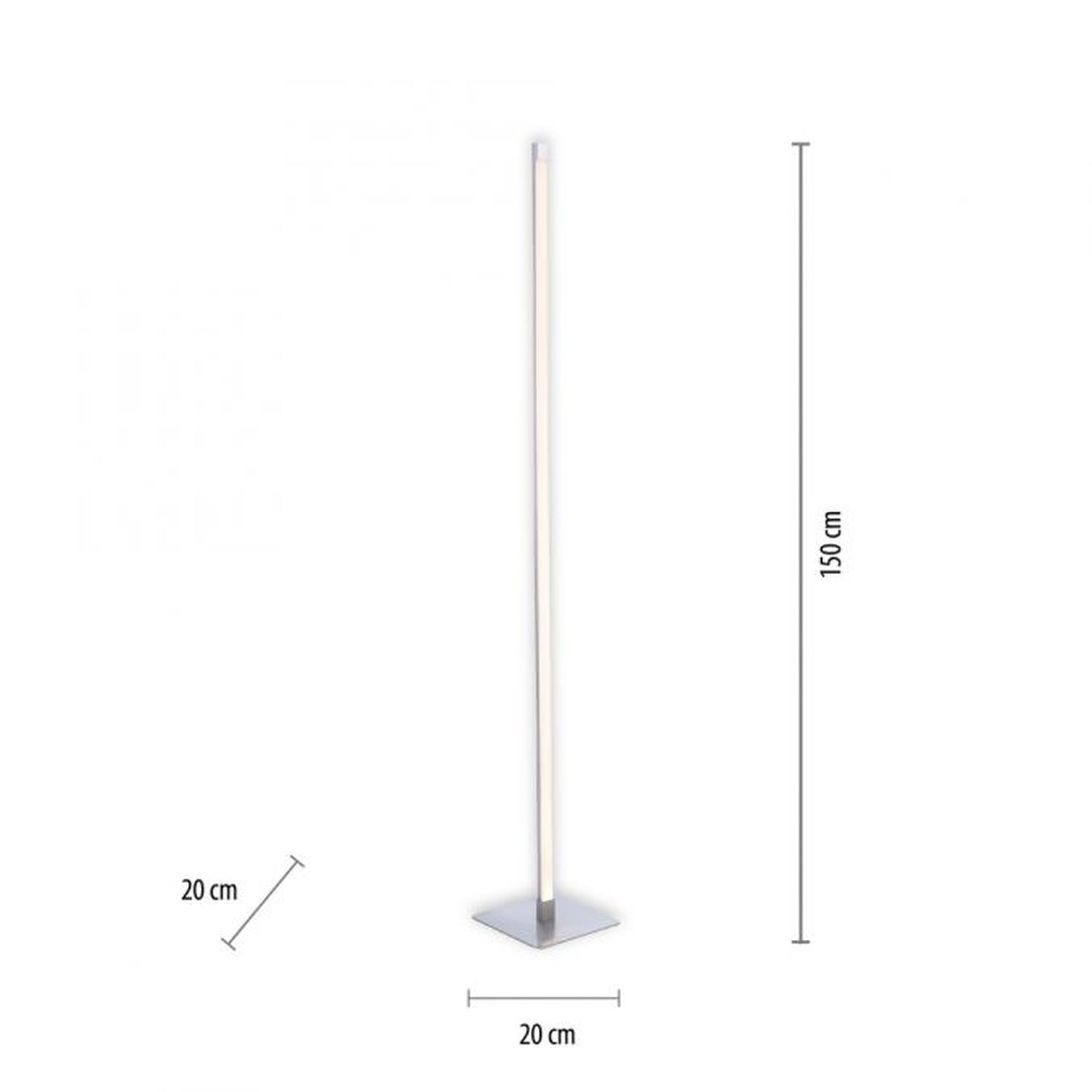 Lampadaire LED stylé en métal avec variateur 150 cm en acier