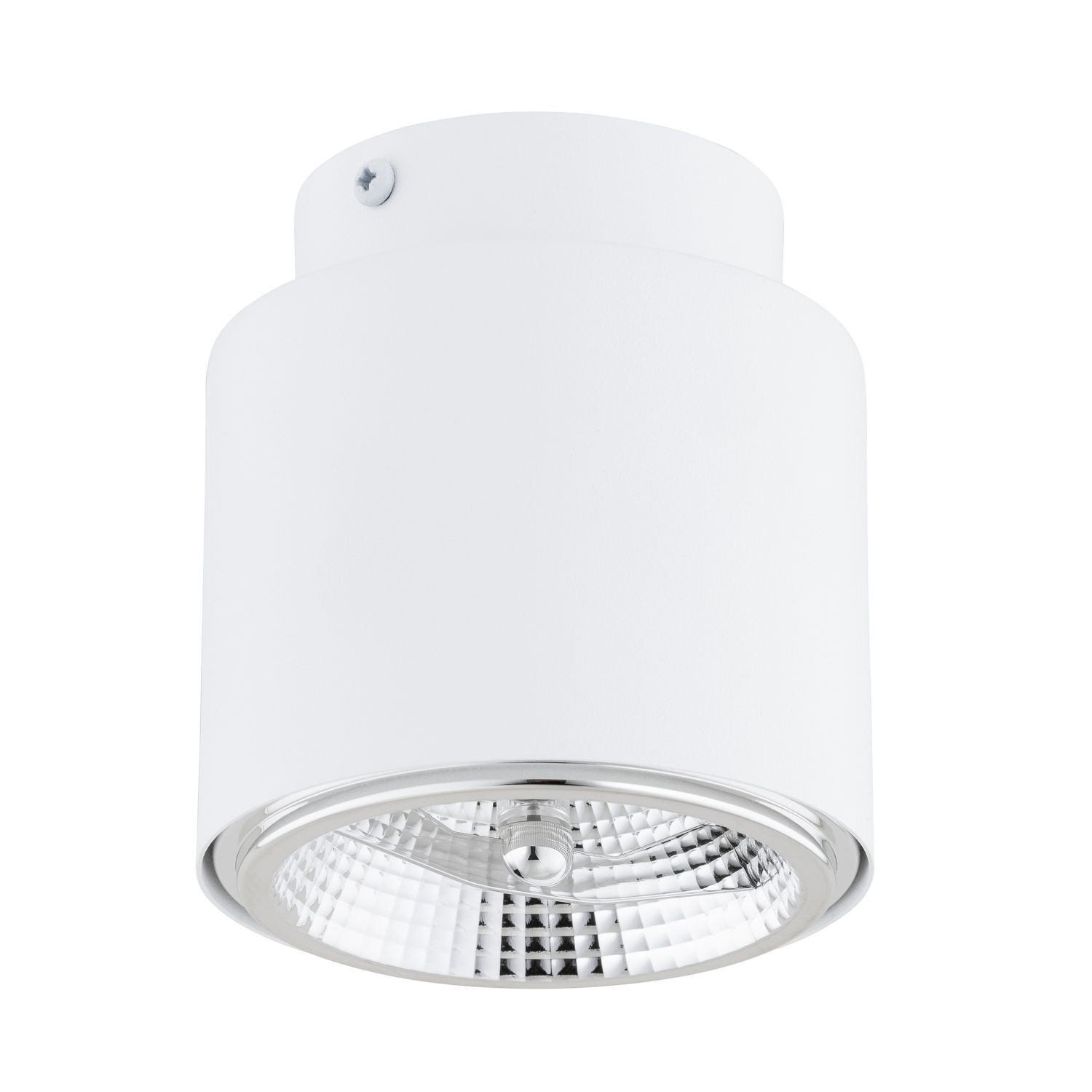 Deckenspot Weiß Aufputz Ø 11,5 cm H: 12 cm GU10 AR111 Metall Deckenleuchte, Badezimmer, Drinnen, Zimmer, Duscharmatur