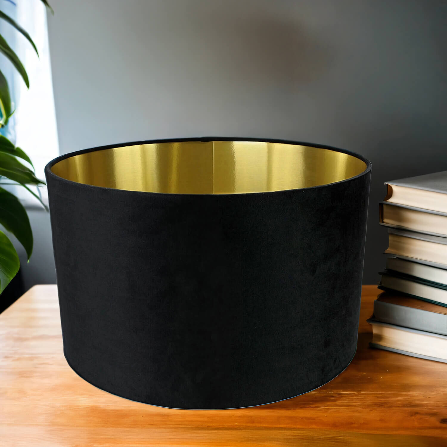 Abat-jour Lampe à suspendre Noir Or Ø 40 cm Tissu Moderne Lampe, Lampenschirm