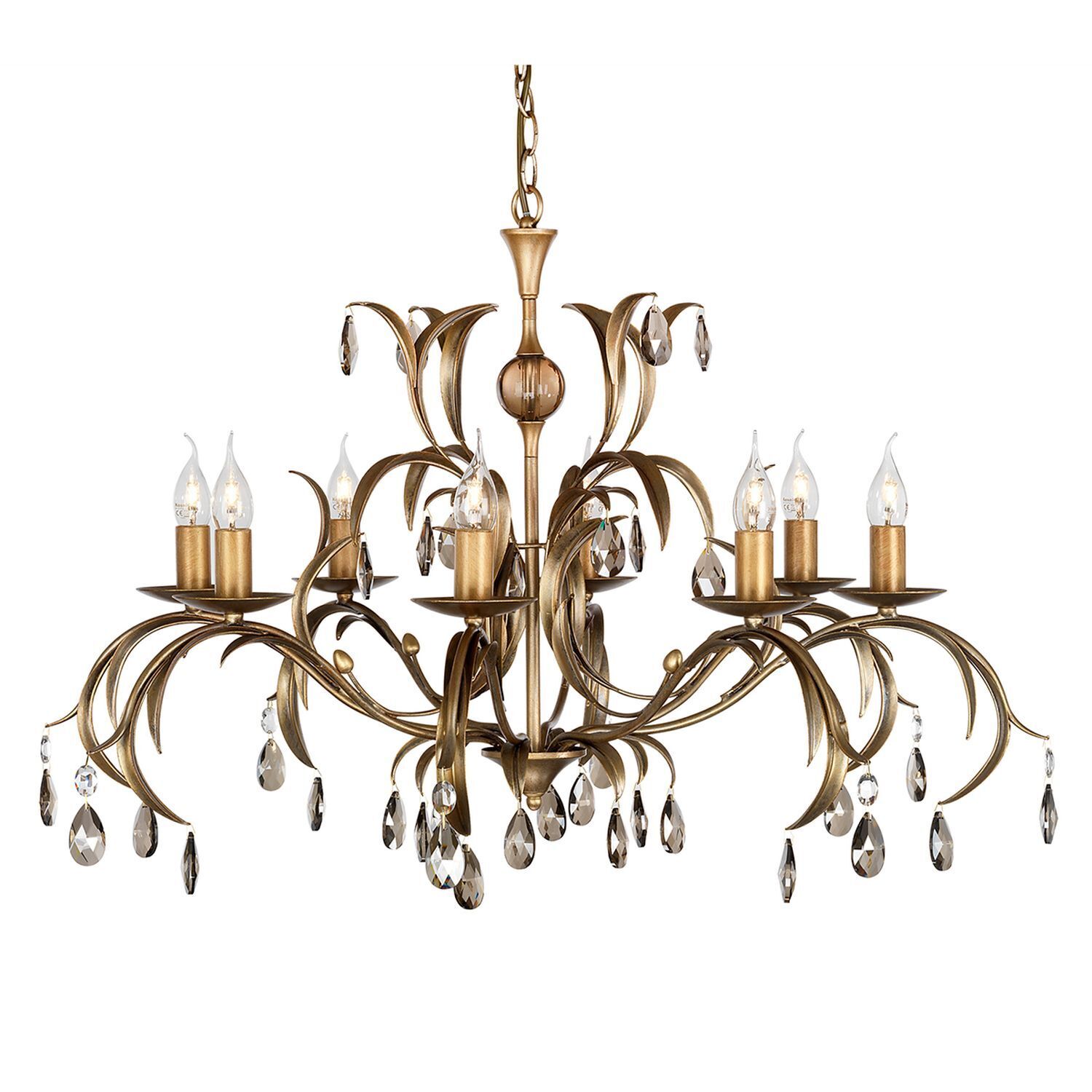 Lustre CANDELA 10 Bronze 8xE14 raccourcissable Lampe