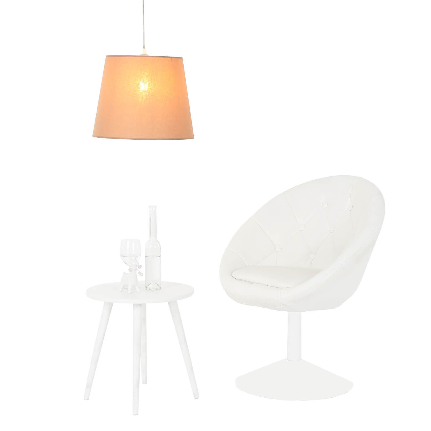 Abat-jour en tissu pour lampe suspendue E27 grande Lampe, Stuhl, Mobiliar, Lampenschirm