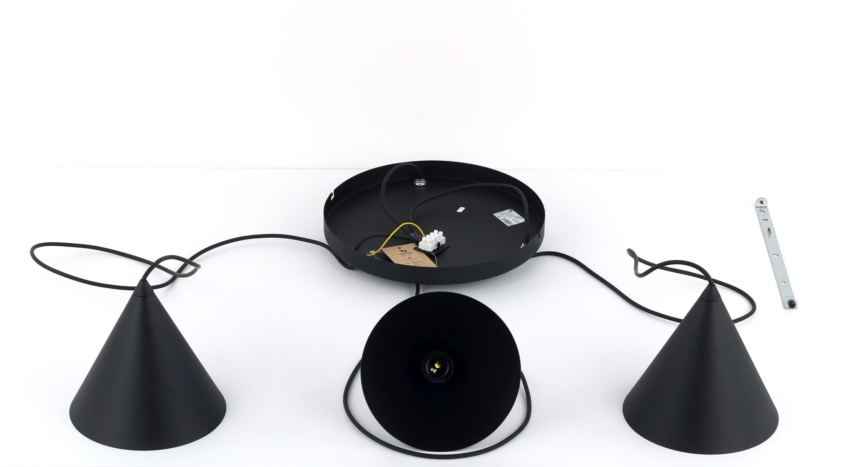 Hängelampe Schwarz verstellbar 3-flammig E27 Ø 42 cm CODY Bekleidung, Hut, Elektronik, Sprecher