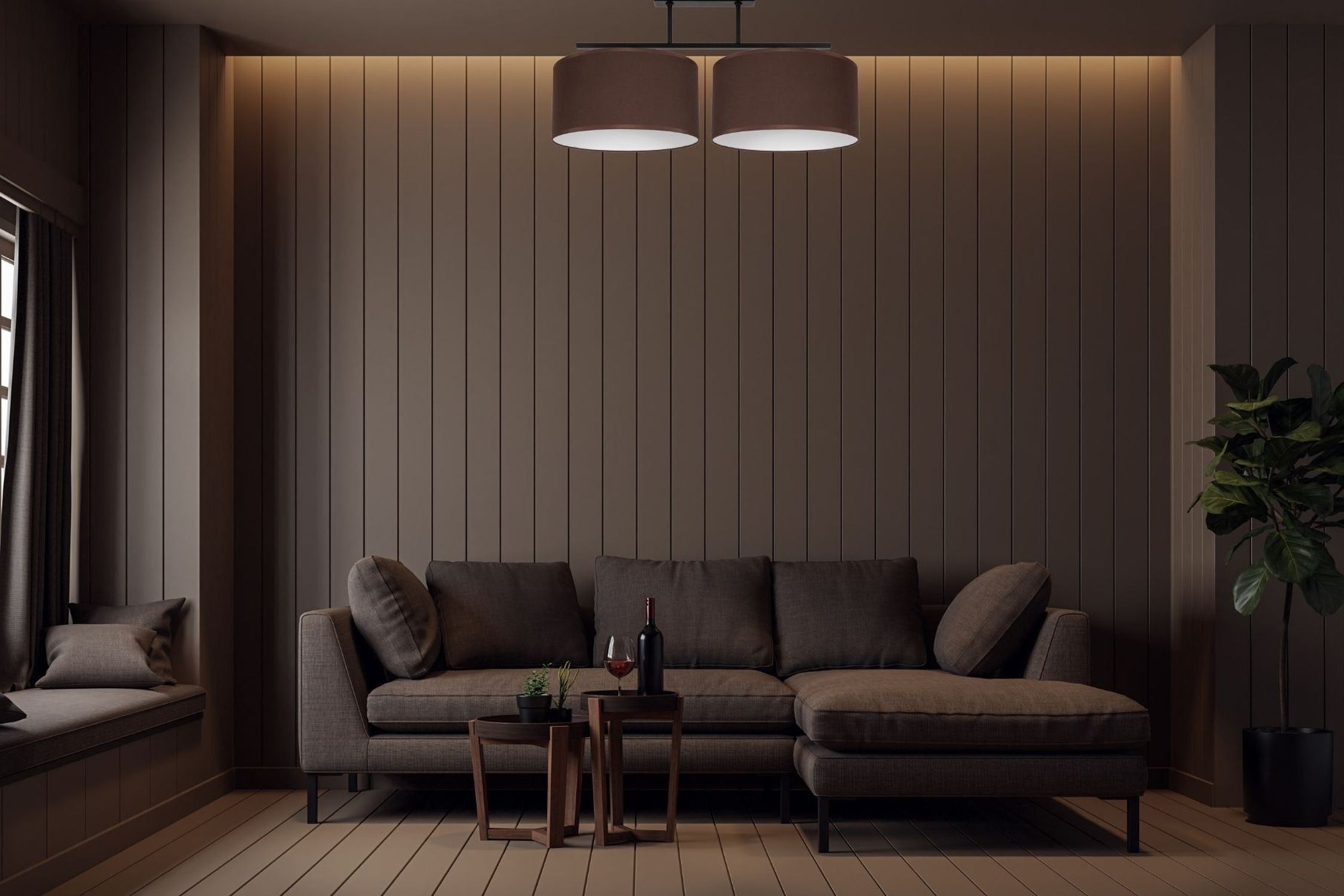 sofa, couch, wohnzimmer, braun, holzboden