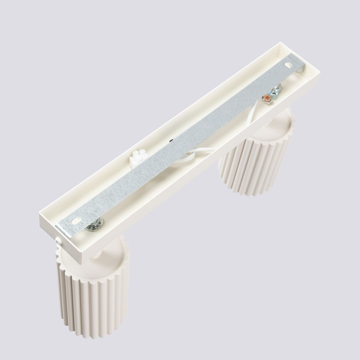 Deckenstrahler Creme flexibel GU10 2 flammig L:30 cm Beleuchtung, Griff