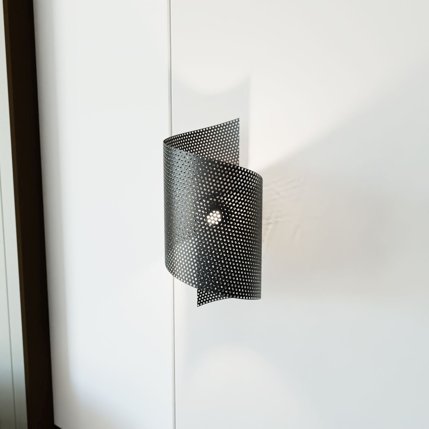 Applique murale en métal élégante G9 P:17 cm Noir Moderne