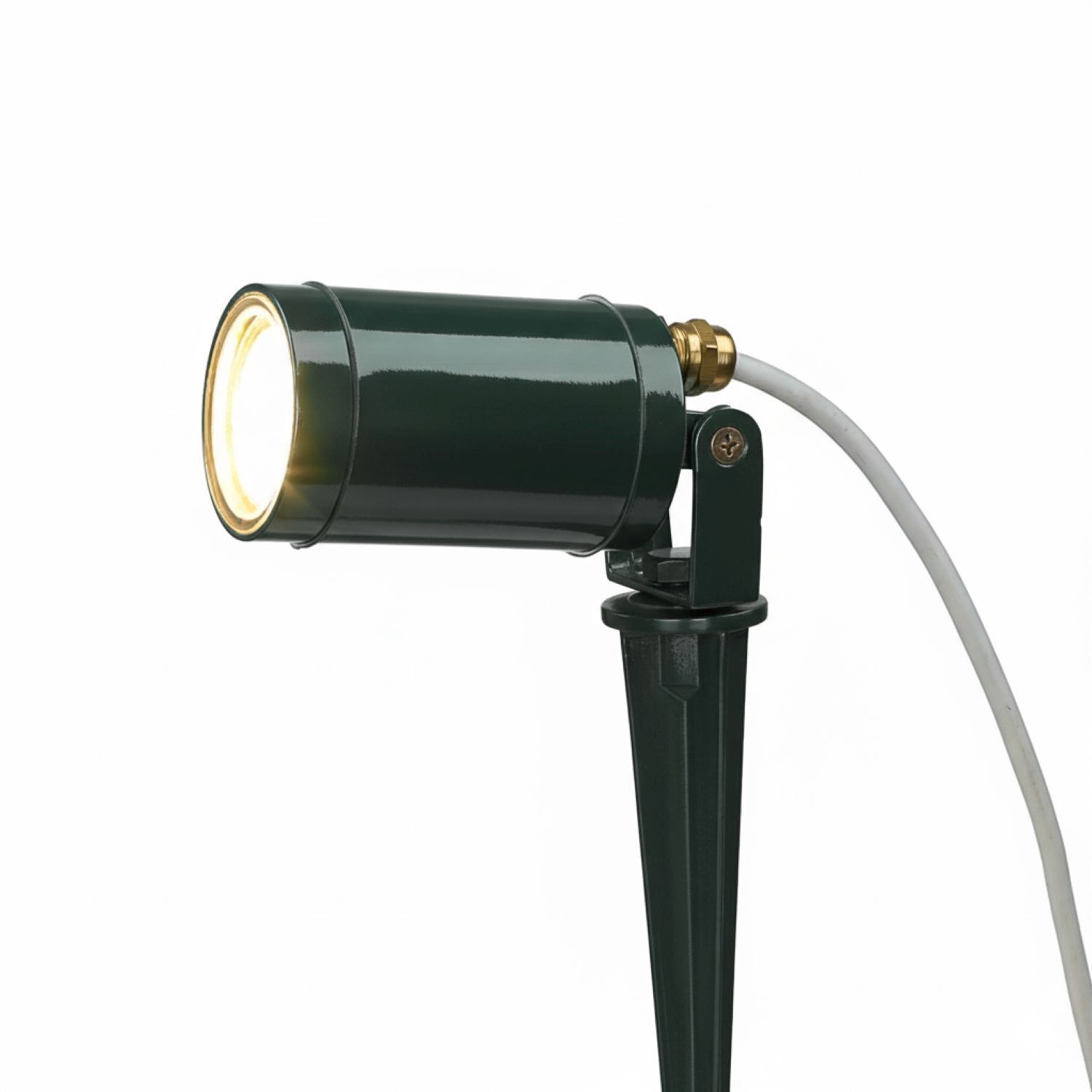 Stehlampe außen Echt-Messing GU10 IP64 27 cm hoch Grün Beleuchtung, Lampe, Fön, Gerät, Elektrisches Gerät