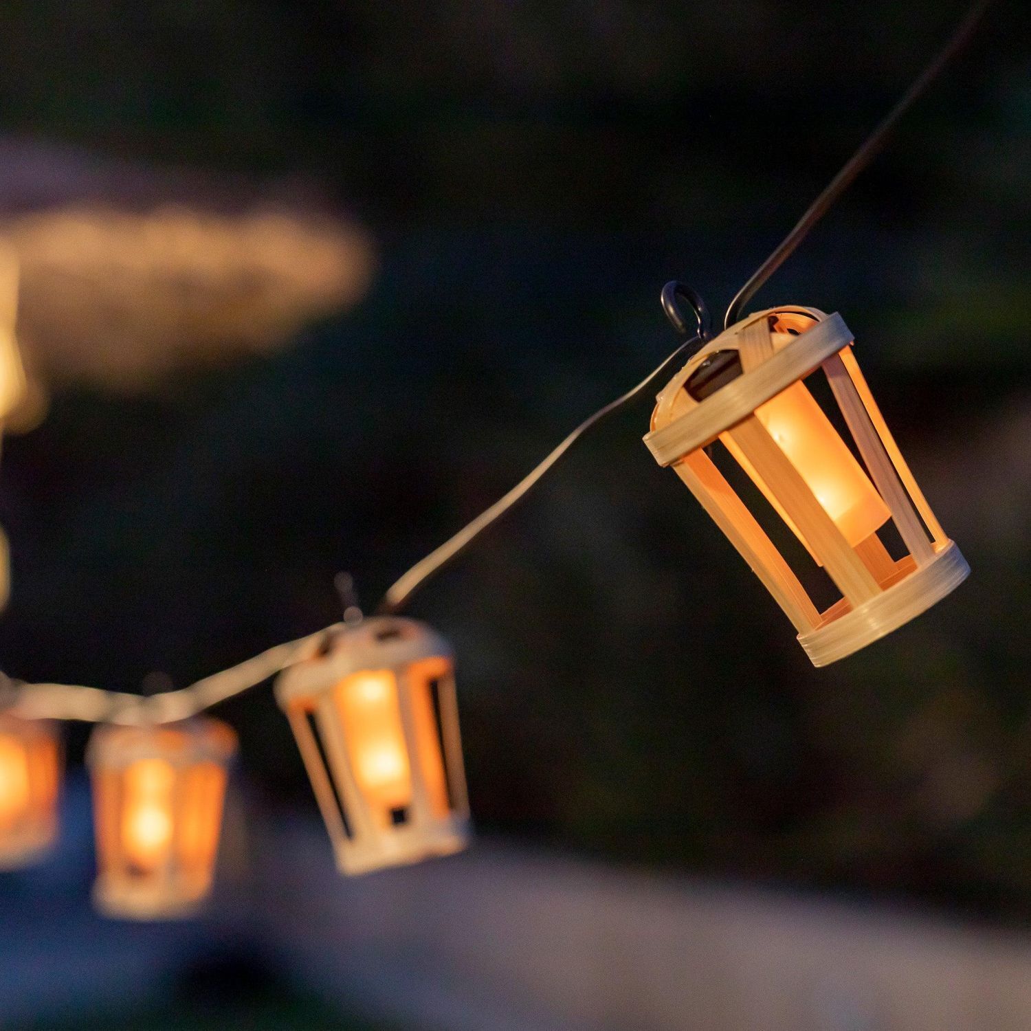 Guirlande lumineuse LED extérieure avec fiche IP44 2000 K Bambou 5m