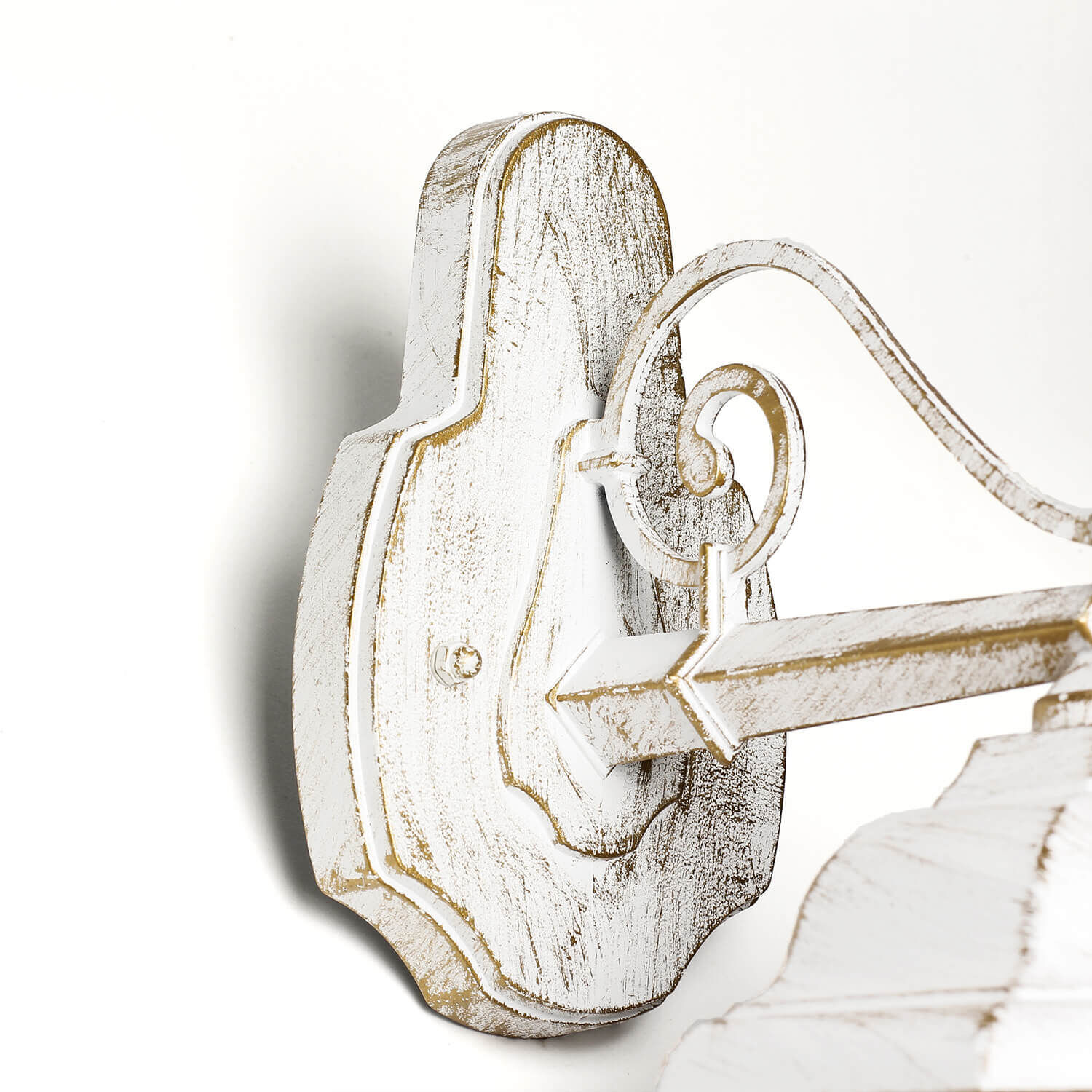 Lampe d'extérieur rustique BREST en blanc or IP44 E27 Moebel