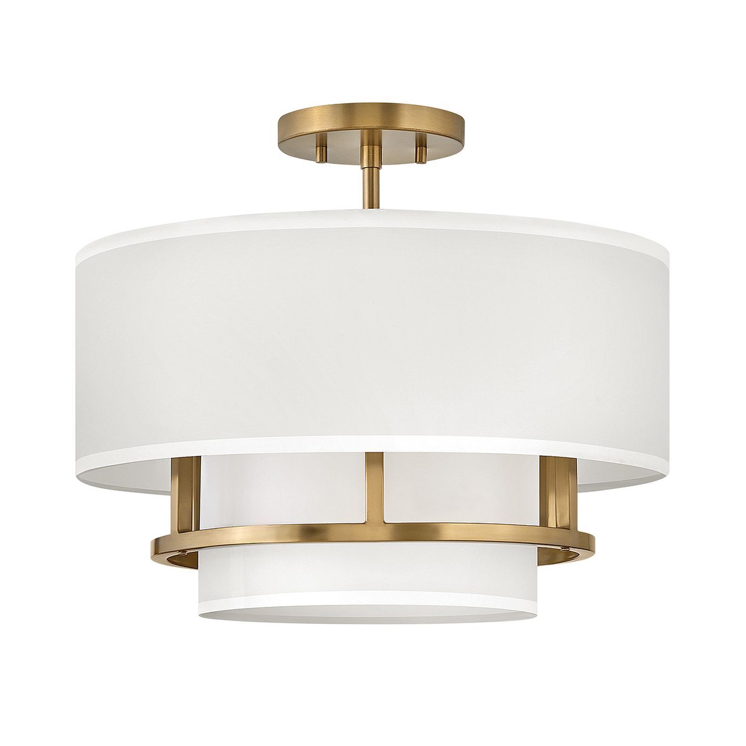 Plafonnier rond D : 40,6 cm E14 Moderne Métal Tissu