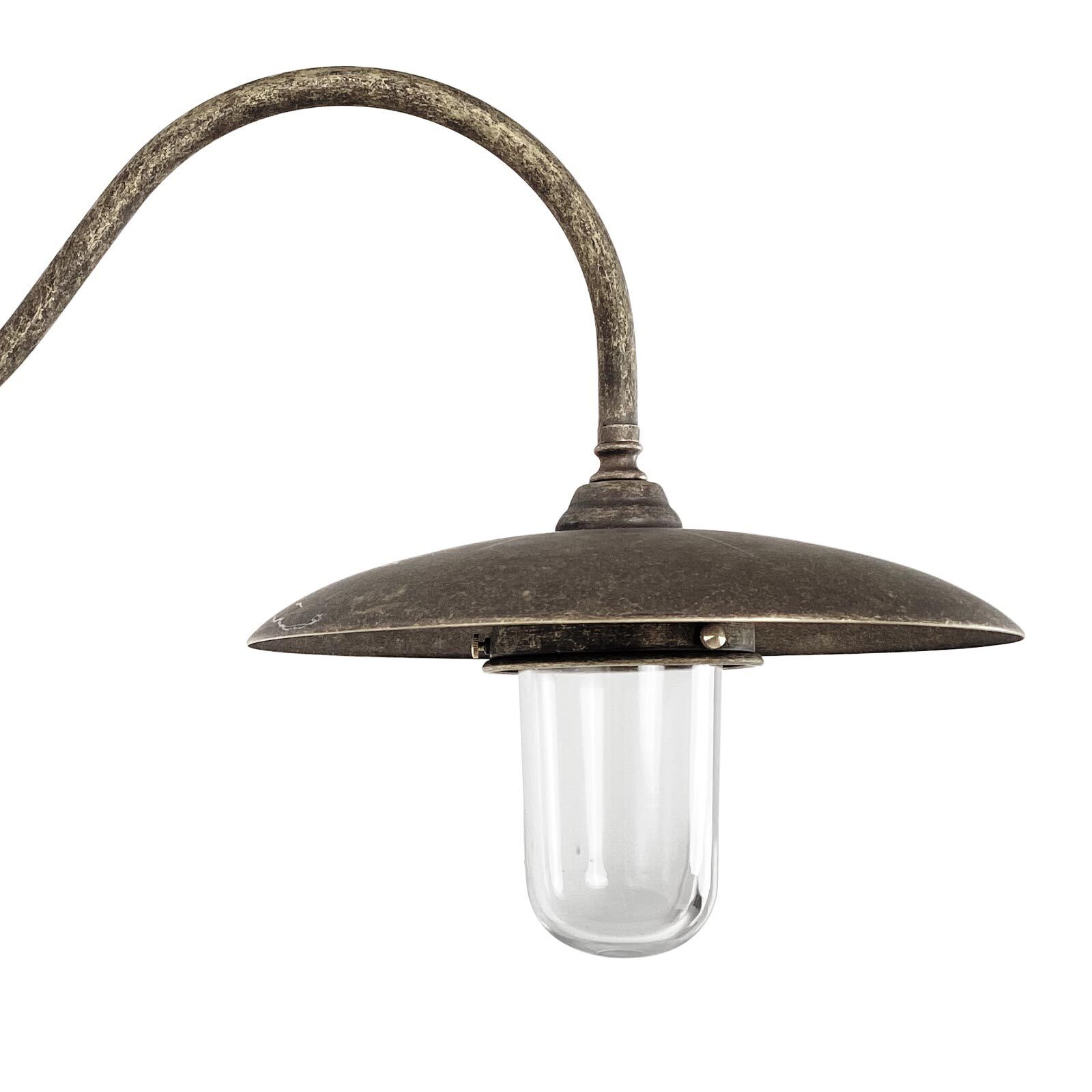 Lampe d'extérieur mur IP44 E27 verre laiton massif Maritim