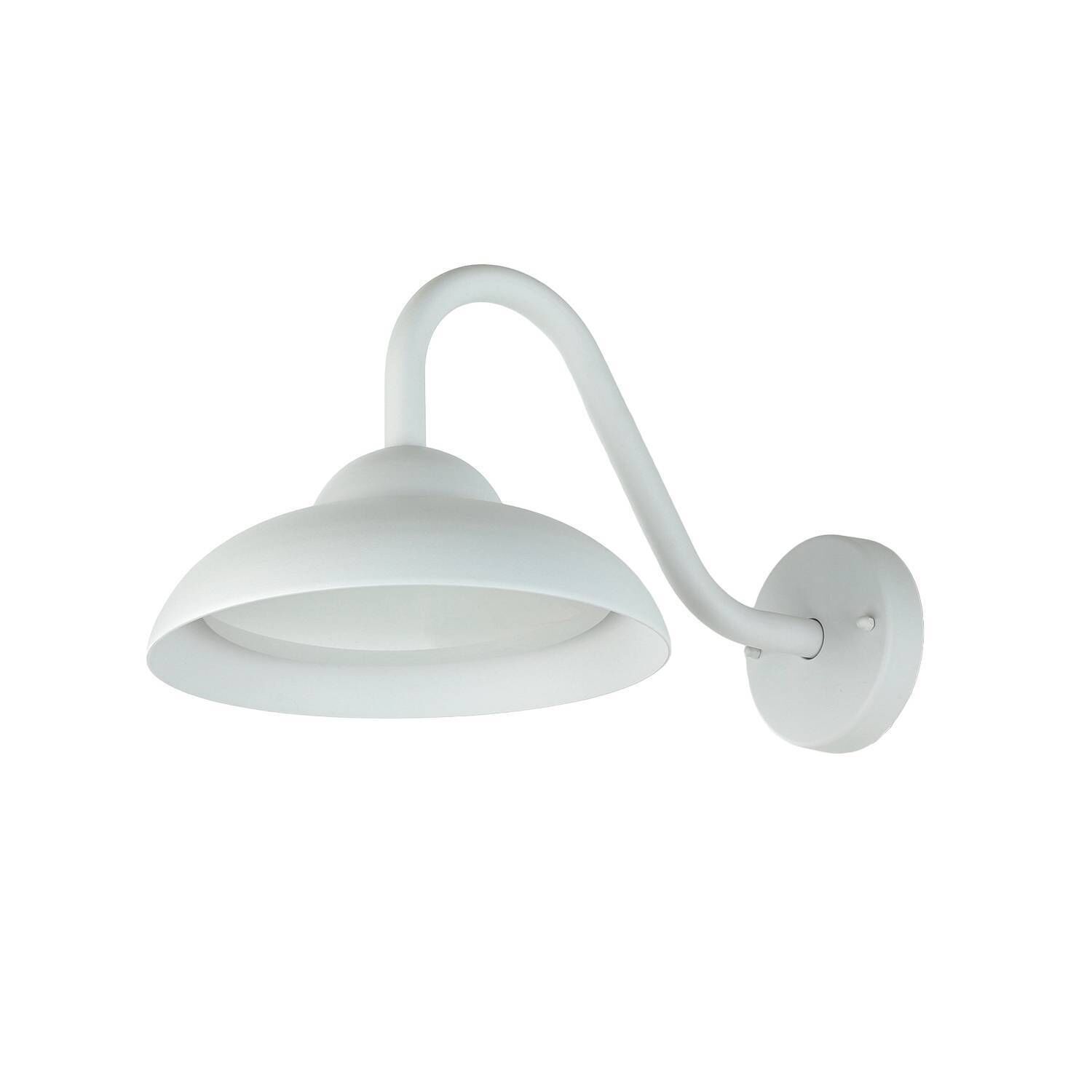 LED Wandleuchte außen Aluminium IP54 1200 lm Weiß Wandleuchte, Außenlampe, Metall, Weiß, Schwenkarm