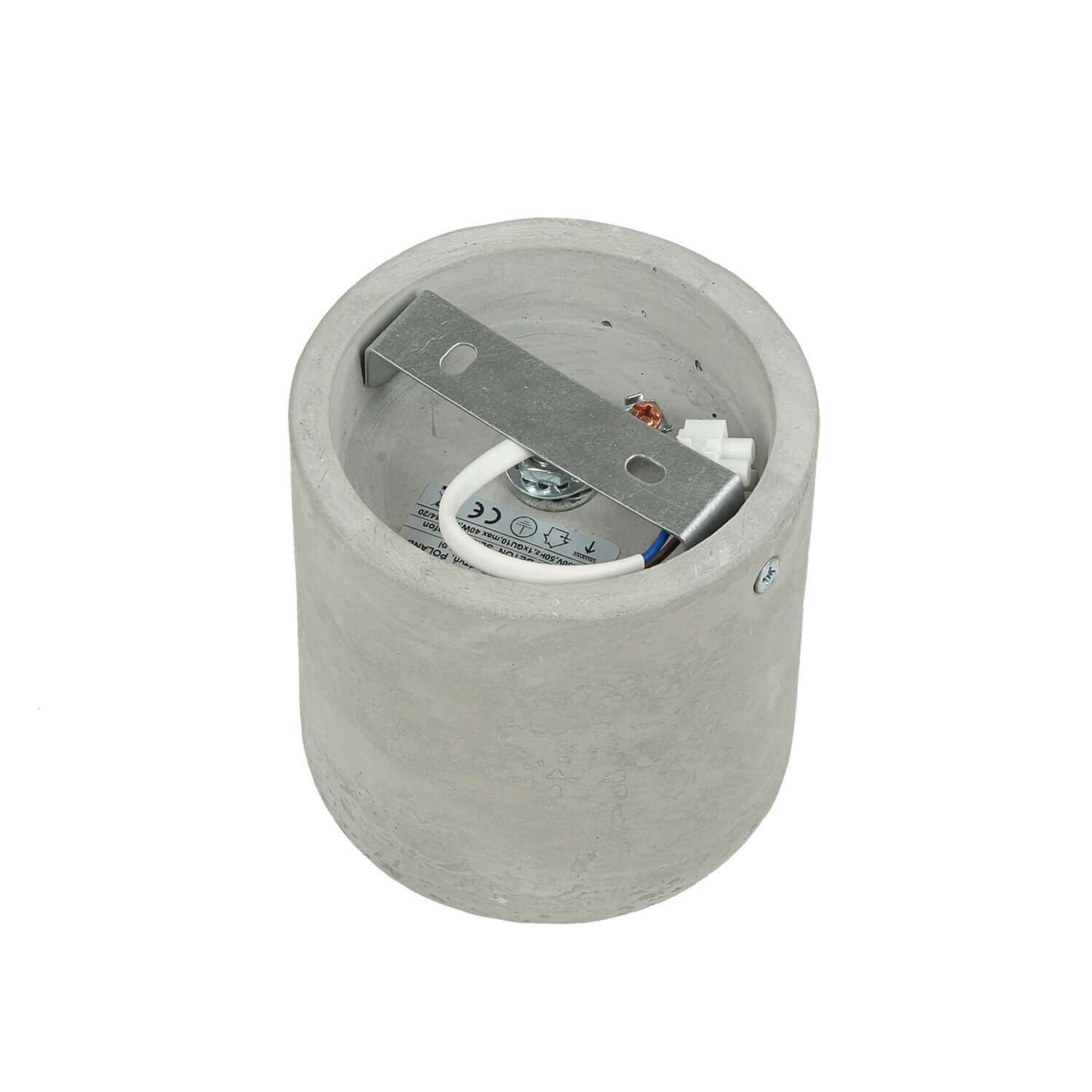 Spot de plafond polyvalent béton Ø10cm petit rond GU10