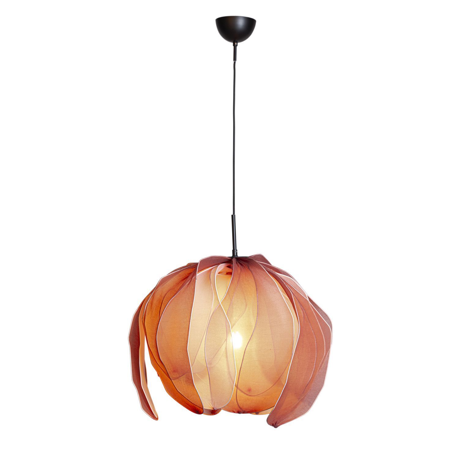 Suspension Tissu 80 cm de large H : max. 120 cm flexible Rose Lampe, Leuchte, Kronleuchter