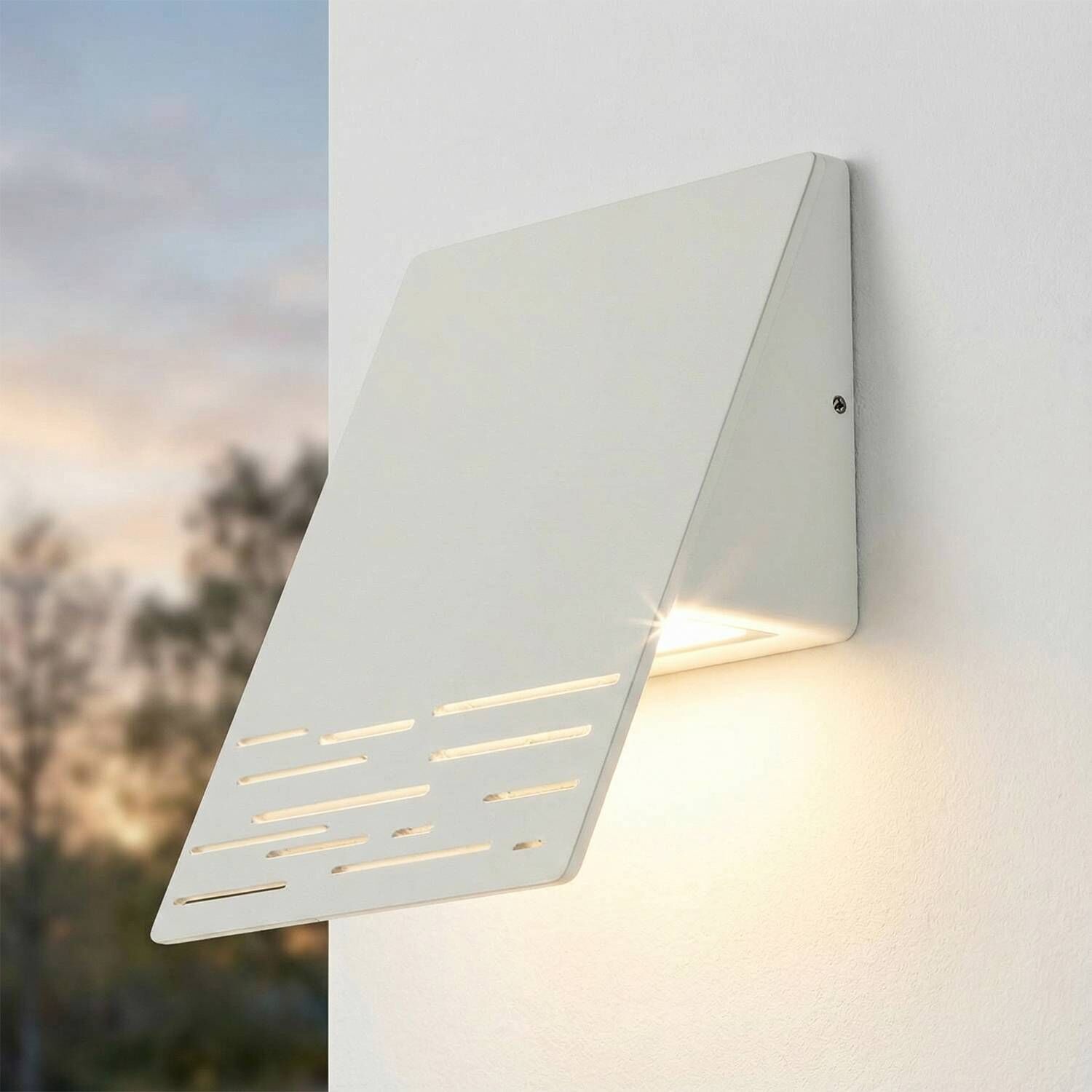 LED Wandlampe außen IP44 15 cm 6 W 700 lm Alu Glas Postfach