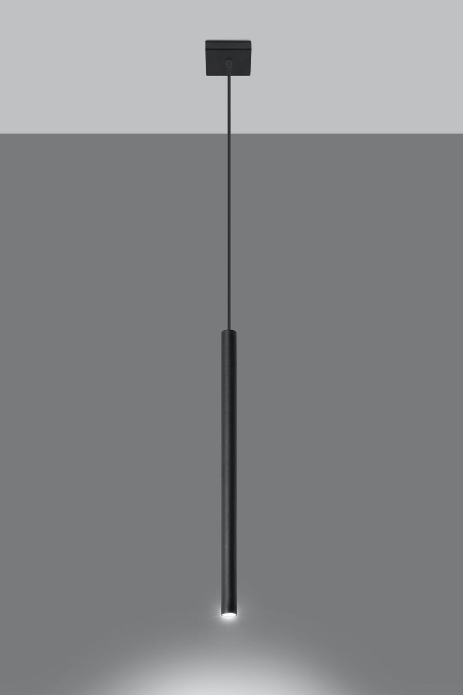 Suspension Noir Métal Ø2,5cm étroit G9 PETERA