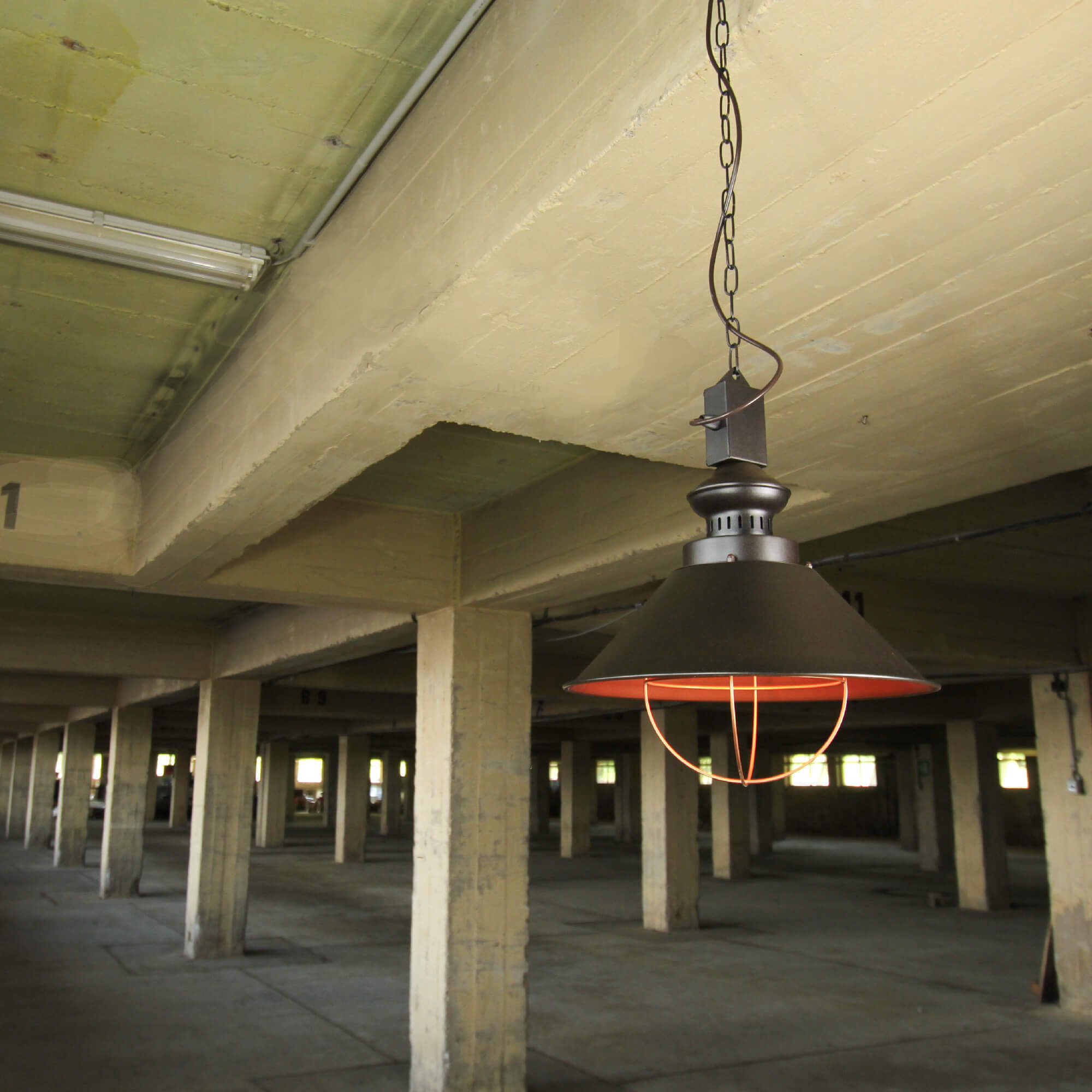 Loft Lampe à suspendre avec chaîne marron/cuivre