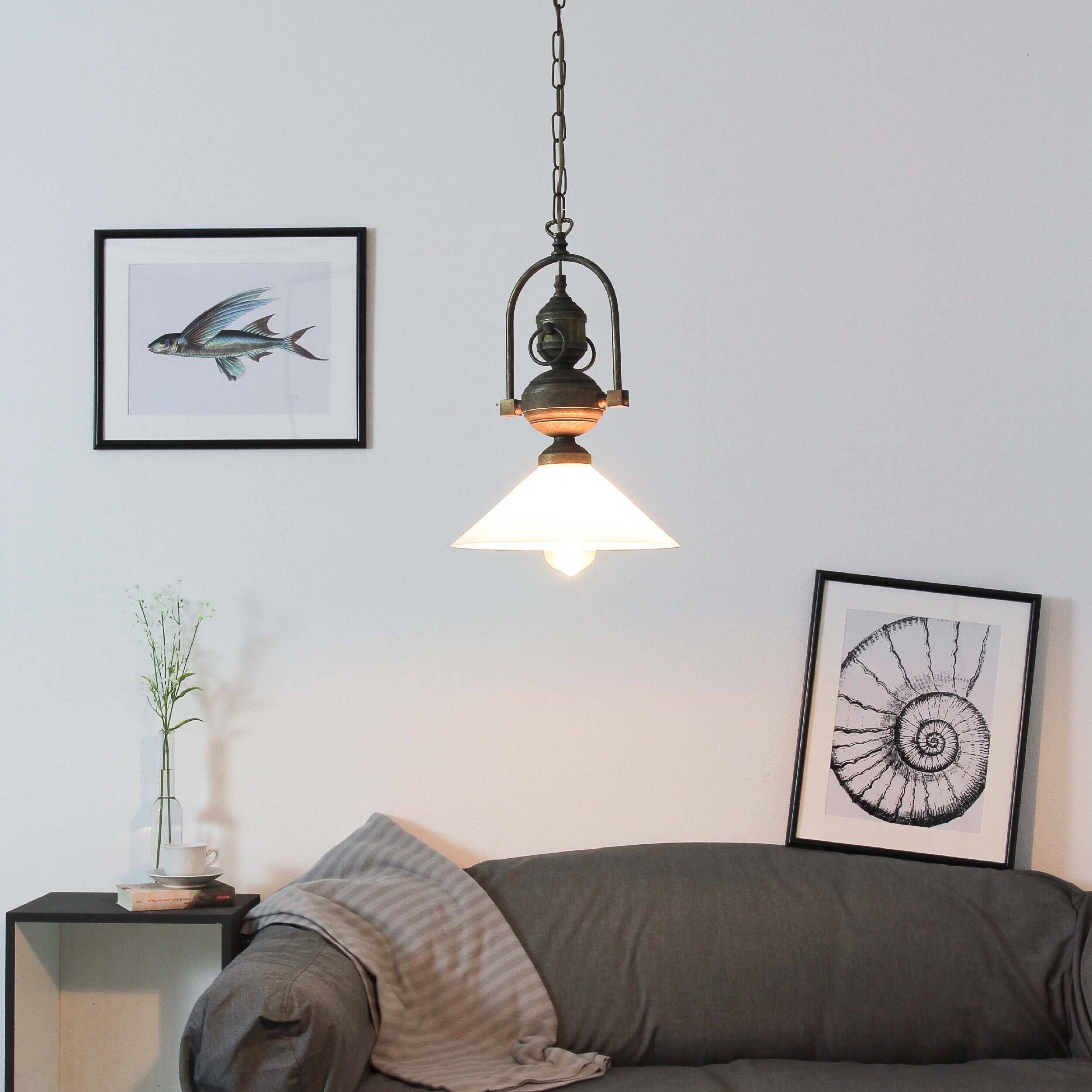 Suspension rustique Lampe à suspendre E27 Fiordo Lampe, Leuchte, Kunst, Malerei