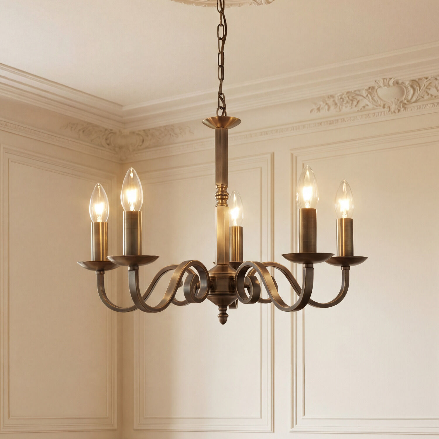 Lampe à suspendre rustique 5-flmg.