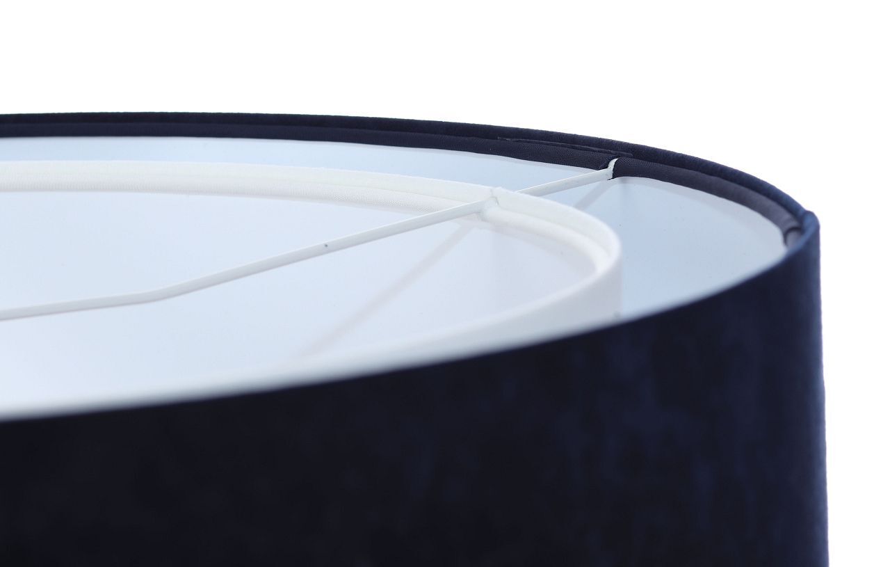 Lampe à suspendre Blanc Bleu E27 rond Ø 50 cm Tissu aspect velours Lampe, Lampenschirm