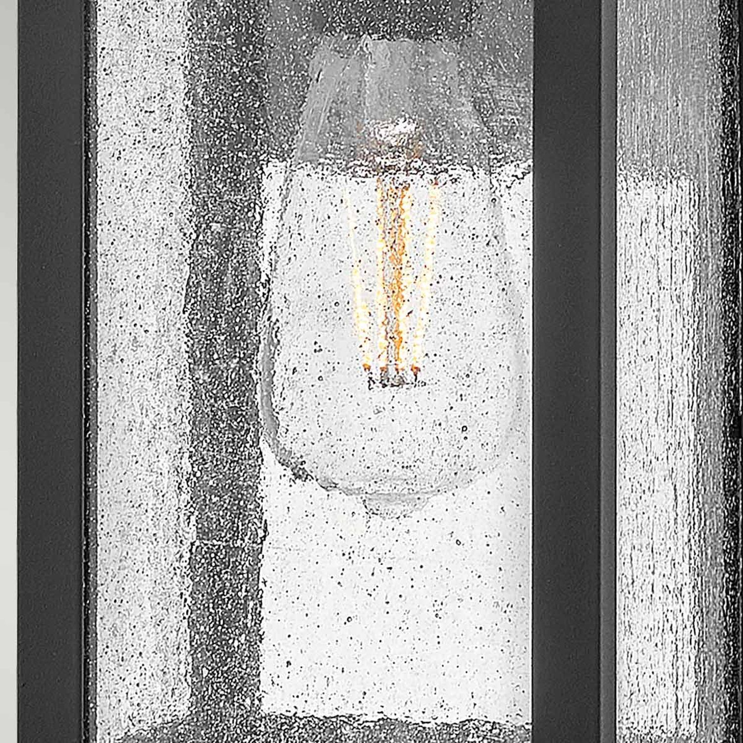 Applique extérieure noir antique verre de pluie E27 IP44 Vintage