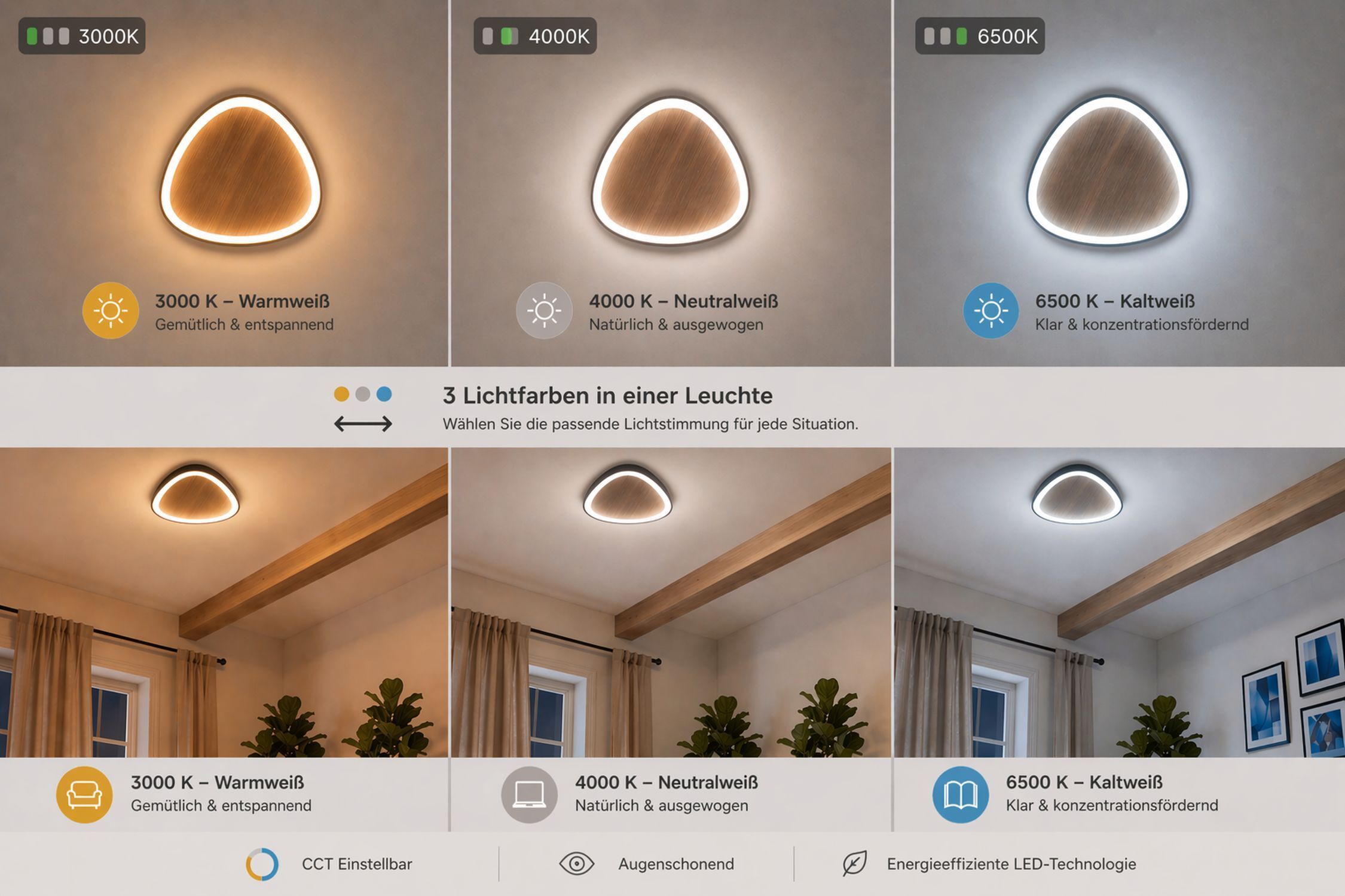 Applique LED Nature Noir L:85 cm 60W Scandinave wandlampe, leuchte, deckenleuchte, rund, helligkeitsregler
