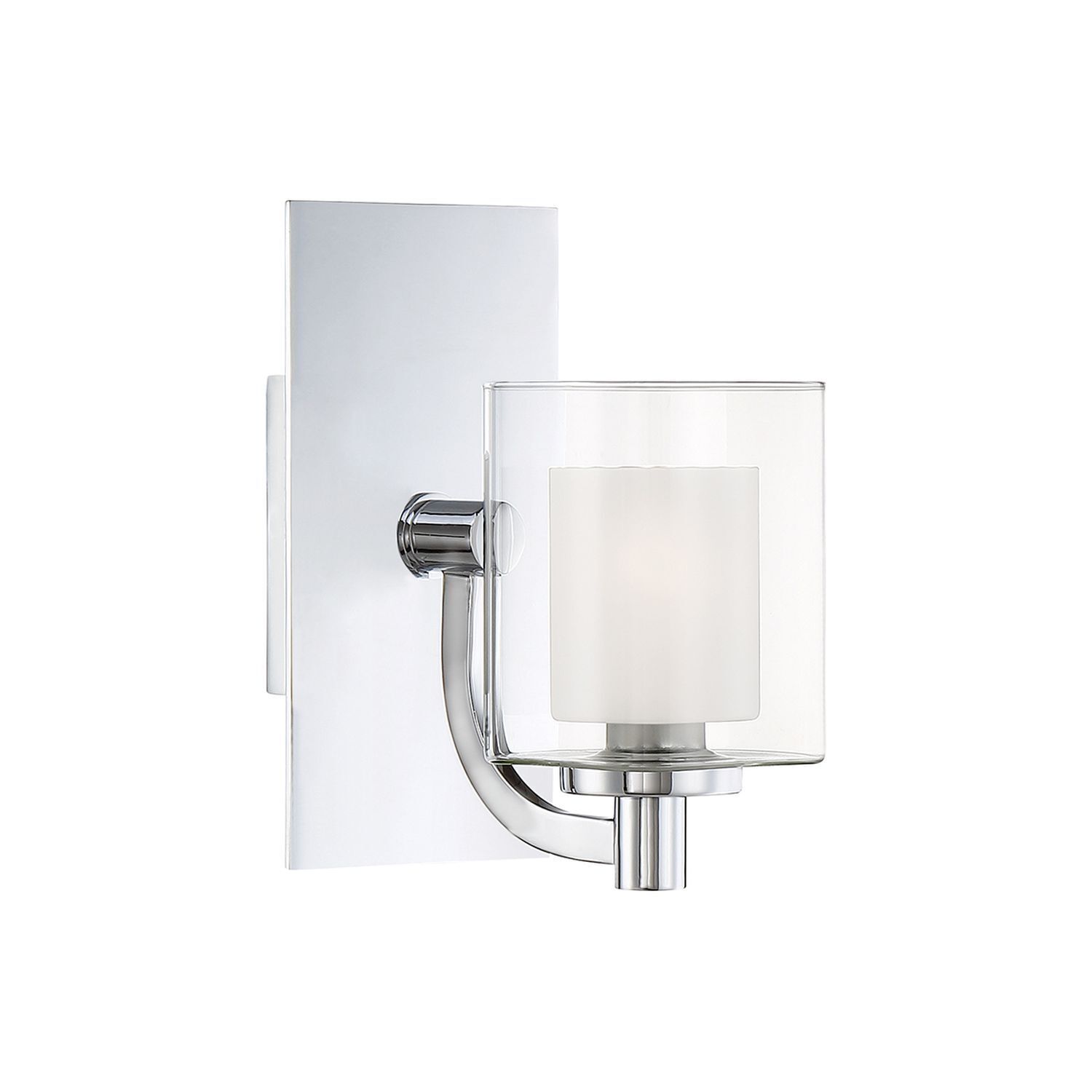 Applique salle de bain avec LED G9 H : 23,2 cm IP44 Chrome Blanc Métal Verre
