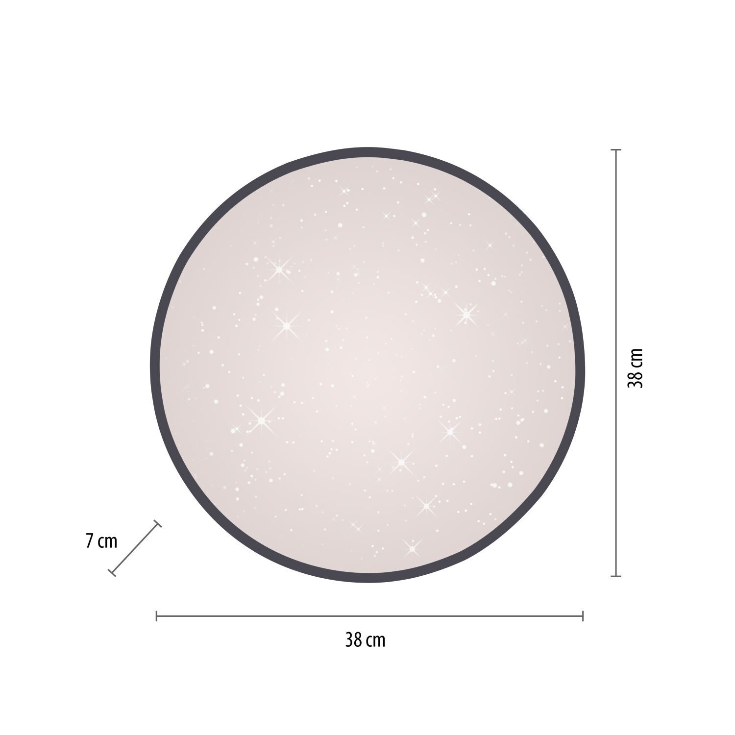 Plafonnier LED Ciel de nuit noir 3000 K intensité lumineuse variable
