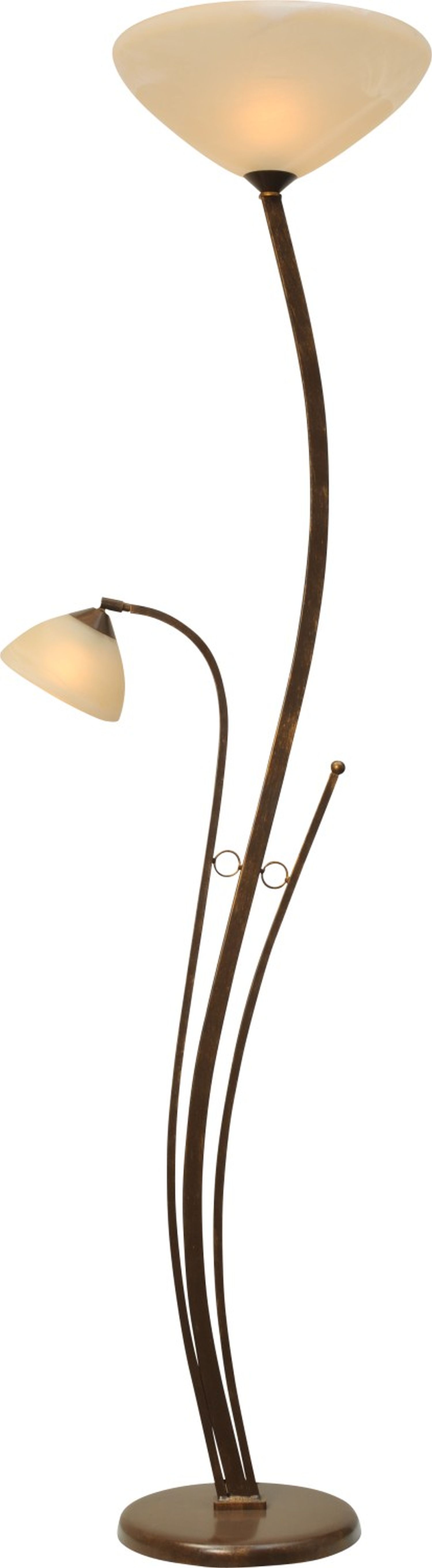 Lampe sur pied BOLZANO en patine brune 2flmg