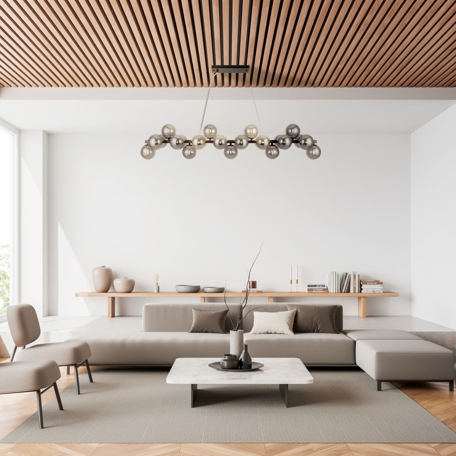 Suspension verre fumé métal G9 H : max. 133,9 cm Drinnen, Innenarchitektur, Inneneinrichtung, Wohnzimmer, Tabelle