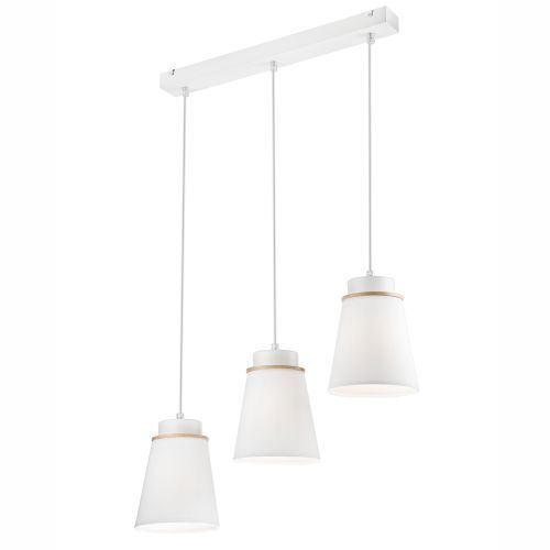 Suspension KIMMIE Blanc Bois Moderne Salon
