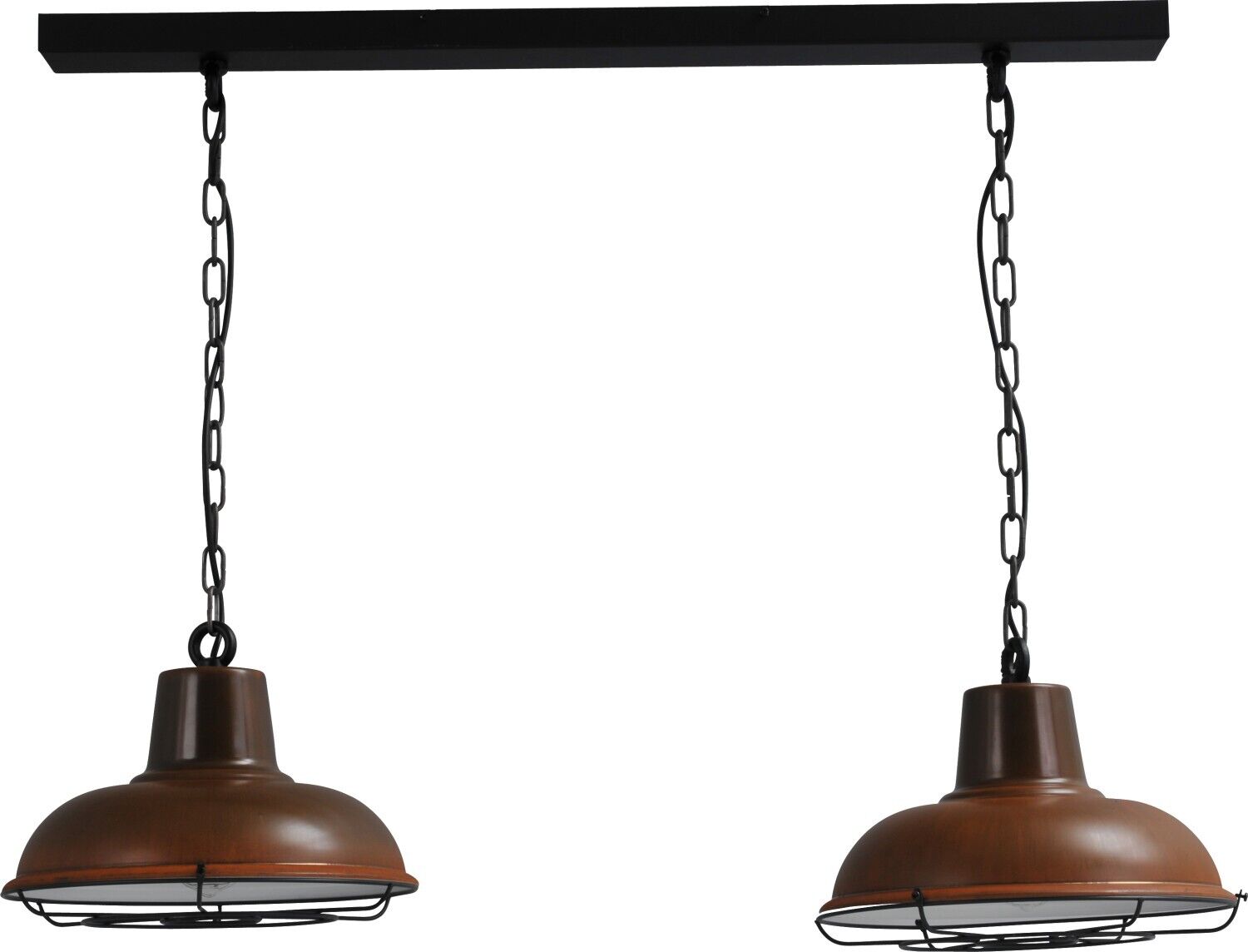 Suspension industrielle E27 Industrie en rouille brun