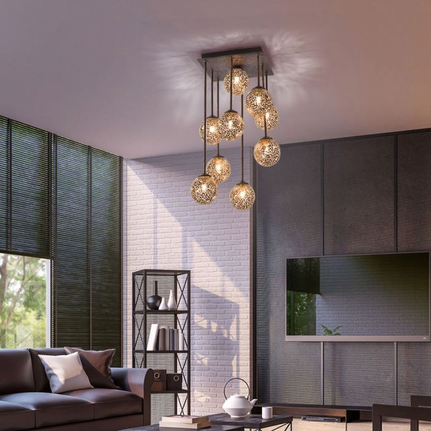 Leuchter, Lampe, Innenarchitektur, Inneneinrichtung, Wohnzimmer