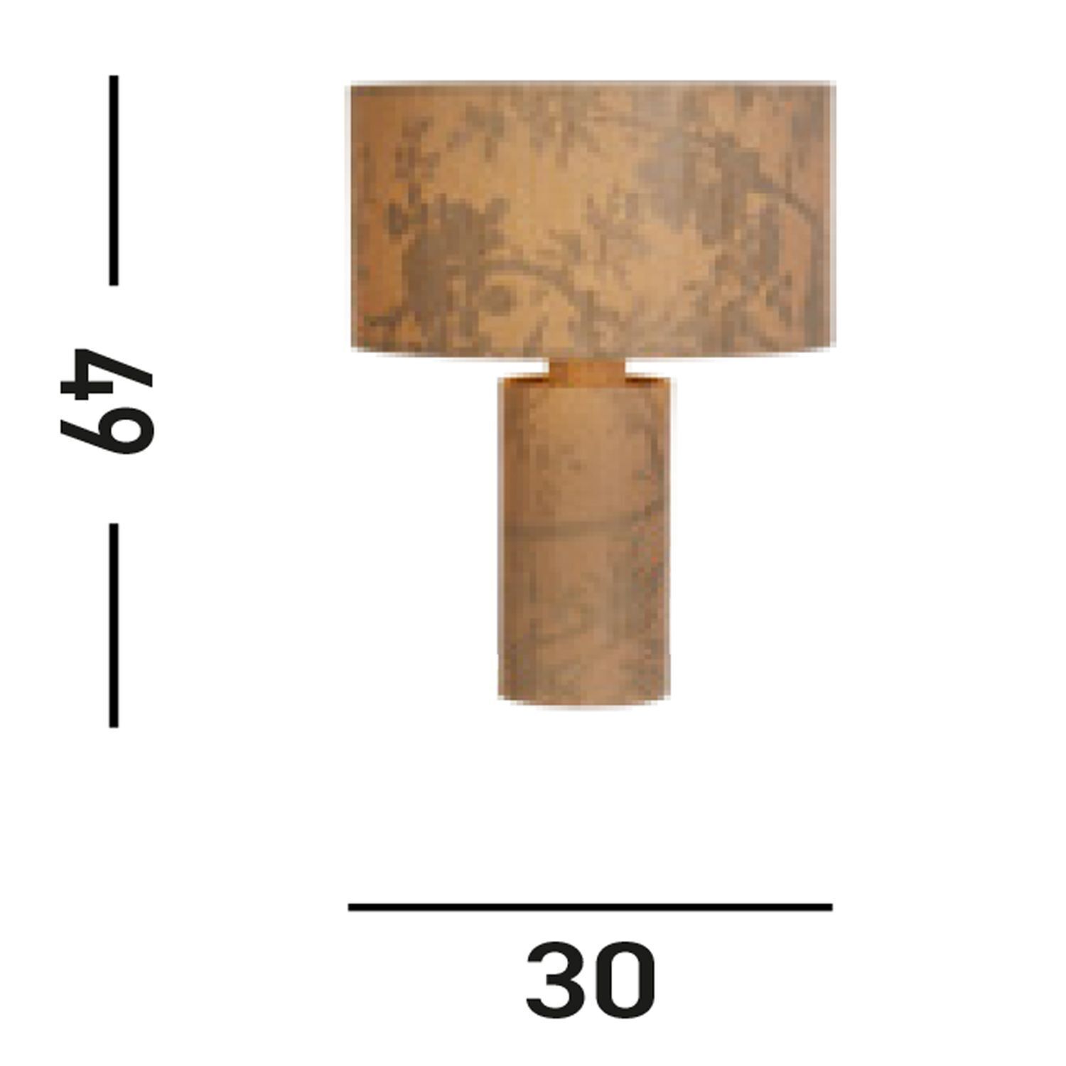 Grande lampe de table Papier Motif H:66 cm E27 confortable Lampe, Tischlampe