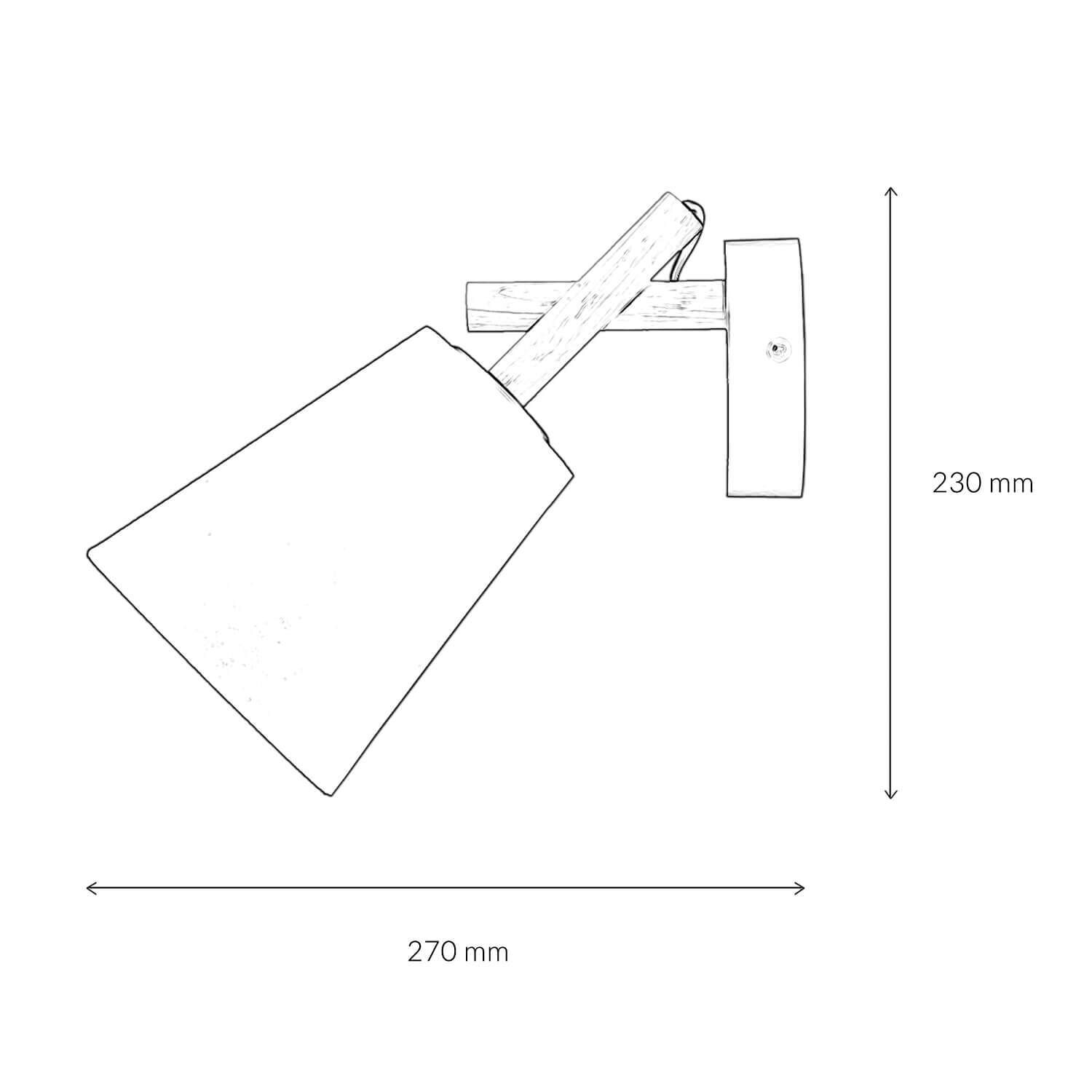 Applique murale Noir Tissu Abat-jour E27 VAIO Applique murale Noir Tissu Abat-jour E27 VAIO