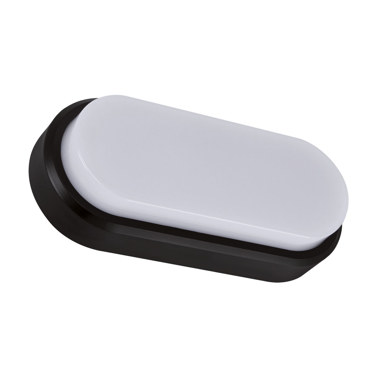 Plafonnier LED ovale IP65 noir blanc 4200 K extérieur