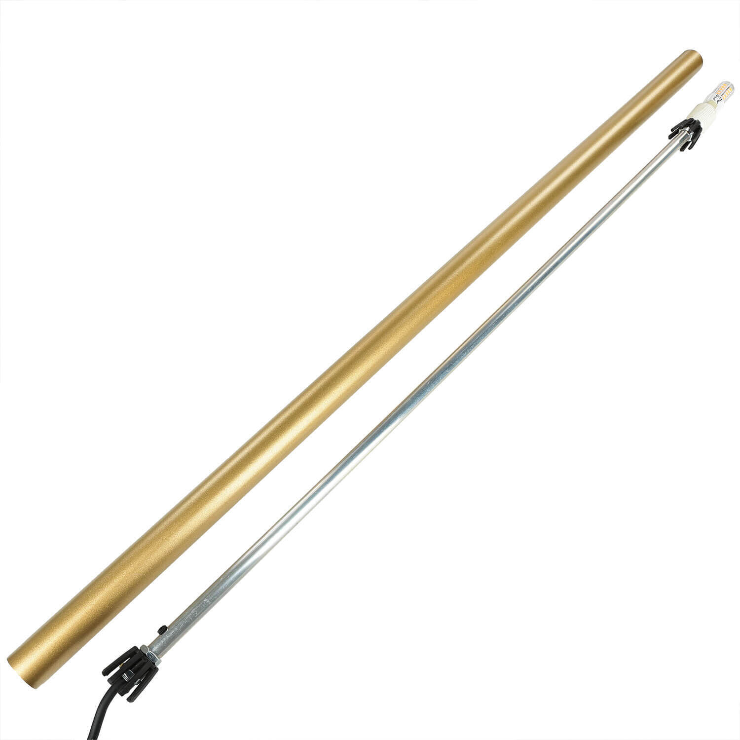 Lampe à suspendre en métal Ø 2,5 cm en or mat étroit G9 Moderne