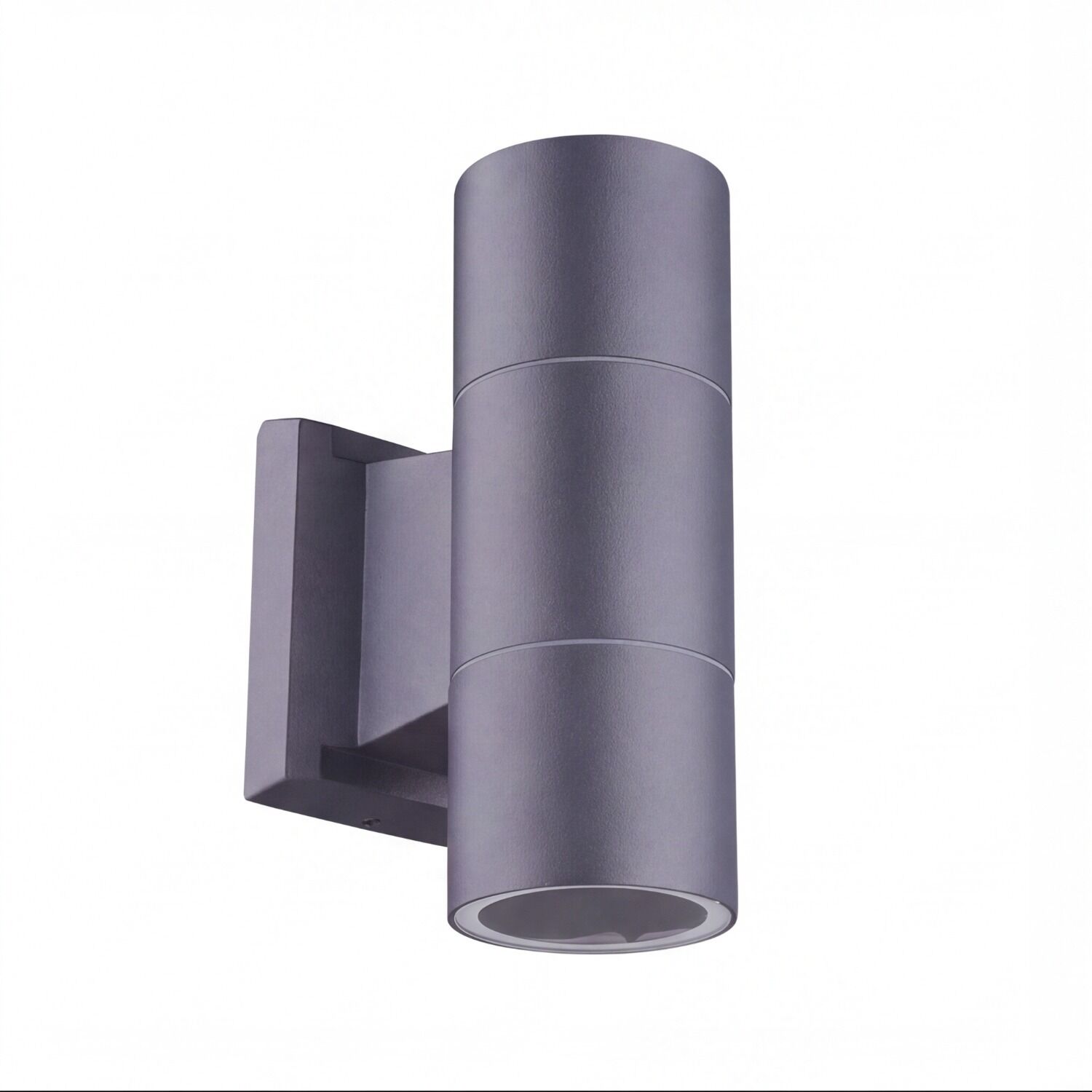 Außenleuchte, Wandlampe, Metall, Grau, Röhrenform