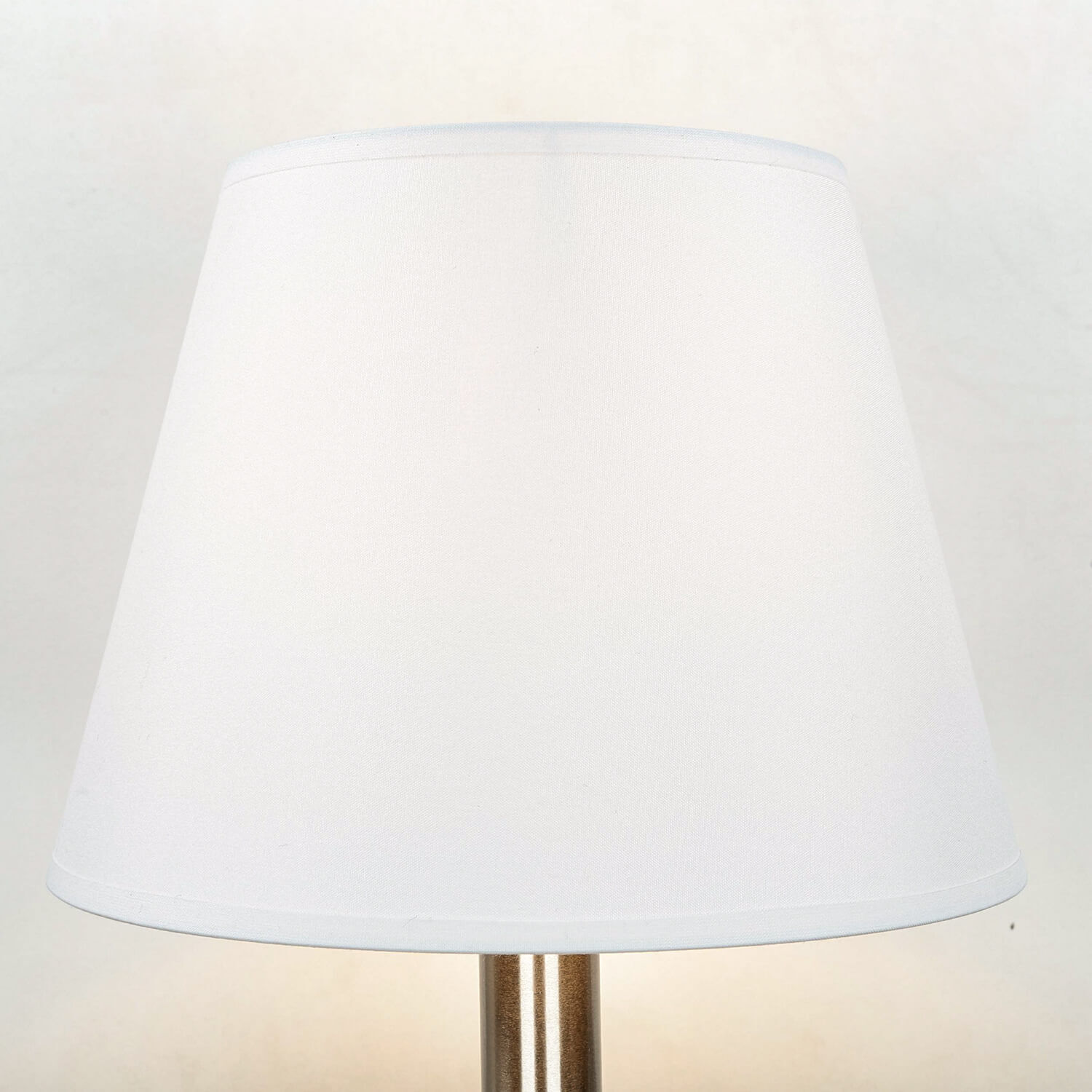 Abat-jour en tissu pour lampe de table E14 Ø 25 cm Blanc conique