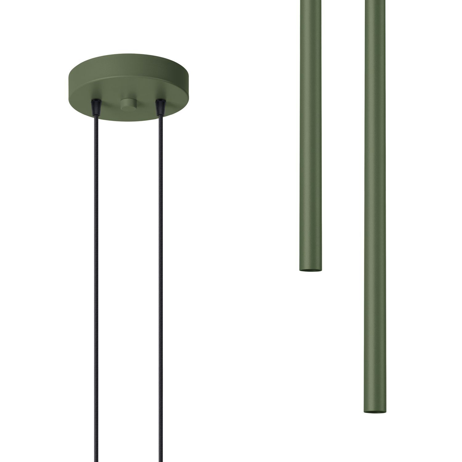 Hängelampe Olivgrün Stahl G9 L:15 cm 2-flammig stilvoll hängende lampe, grün, metall, pendel, stange