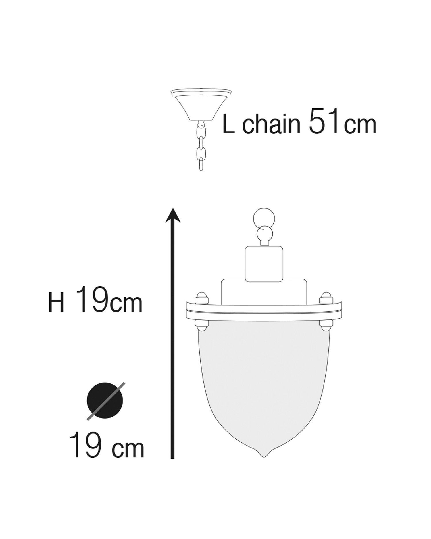 Lampe à suspendre extérieure verre laiton E27 IP44 ronde Ø 19 cm Lampe à suspendre extérieure verre laiton E27 IP44 ronde Ø 19 cm
