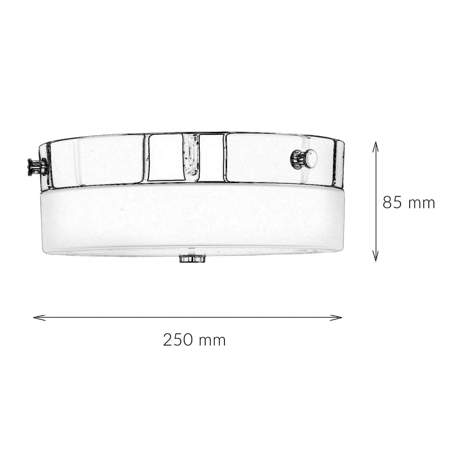 LED Deckenleuchte JANJA in Chrom IP44 Ø25cm Lampe Zubehor, Gürtel