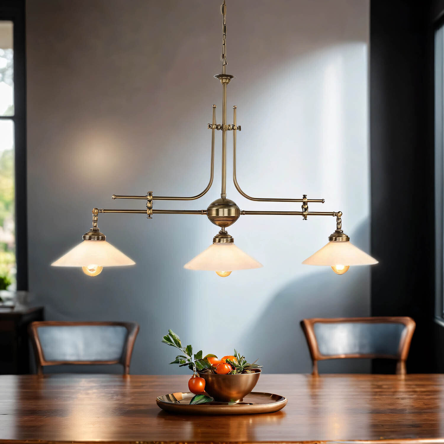 Lampe, Kronleuchter, Tabelle, Tischplatte, Stuhl