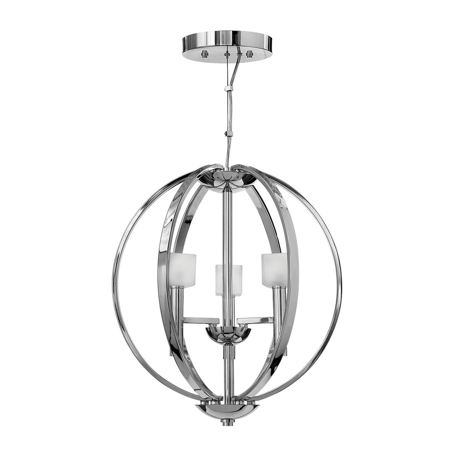 Lustre rond Ø 45,7 cm avec G9 LED métal verre 3000 K