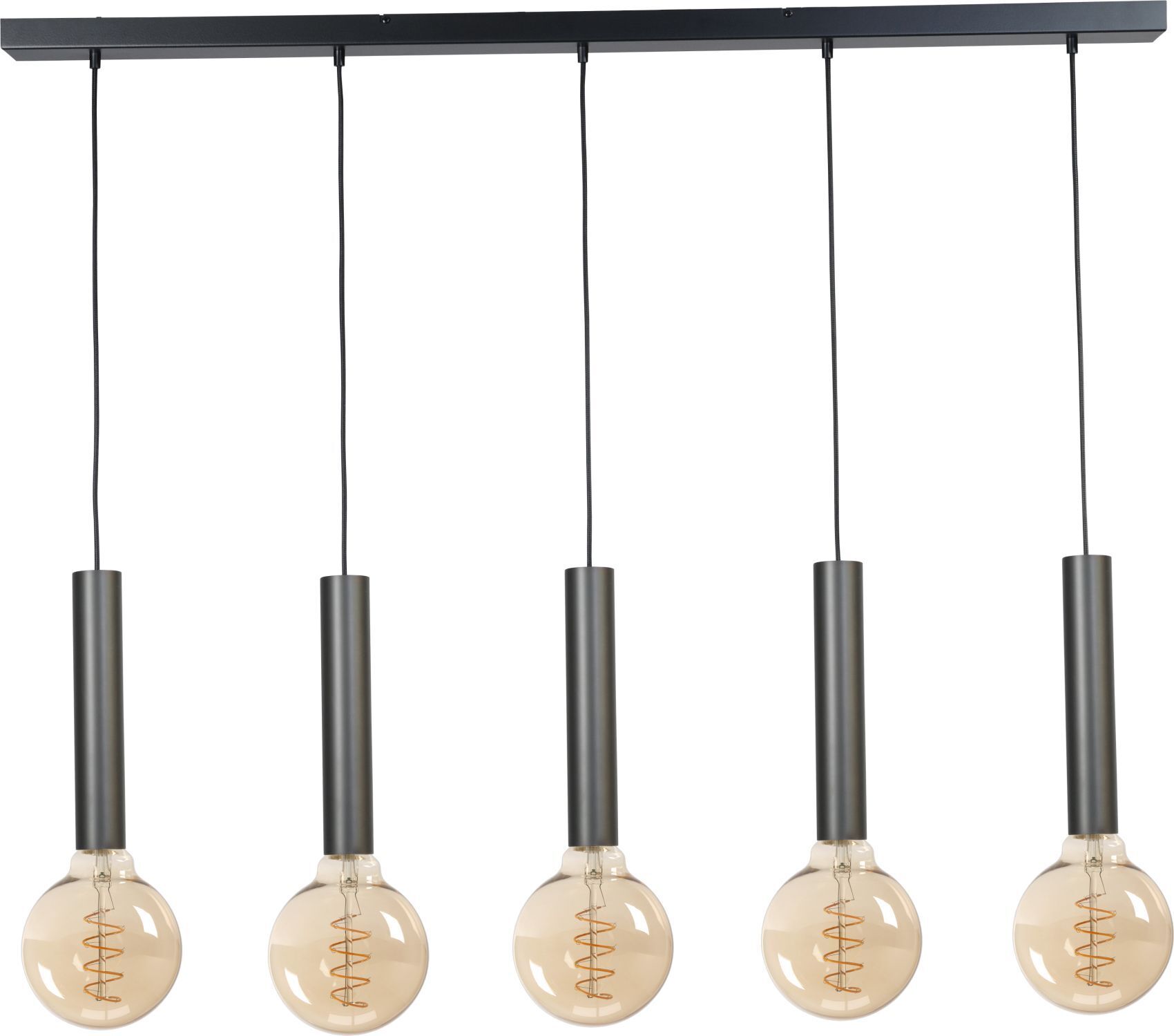 Suspension noir métal 5 flammes pour E27 ESJA