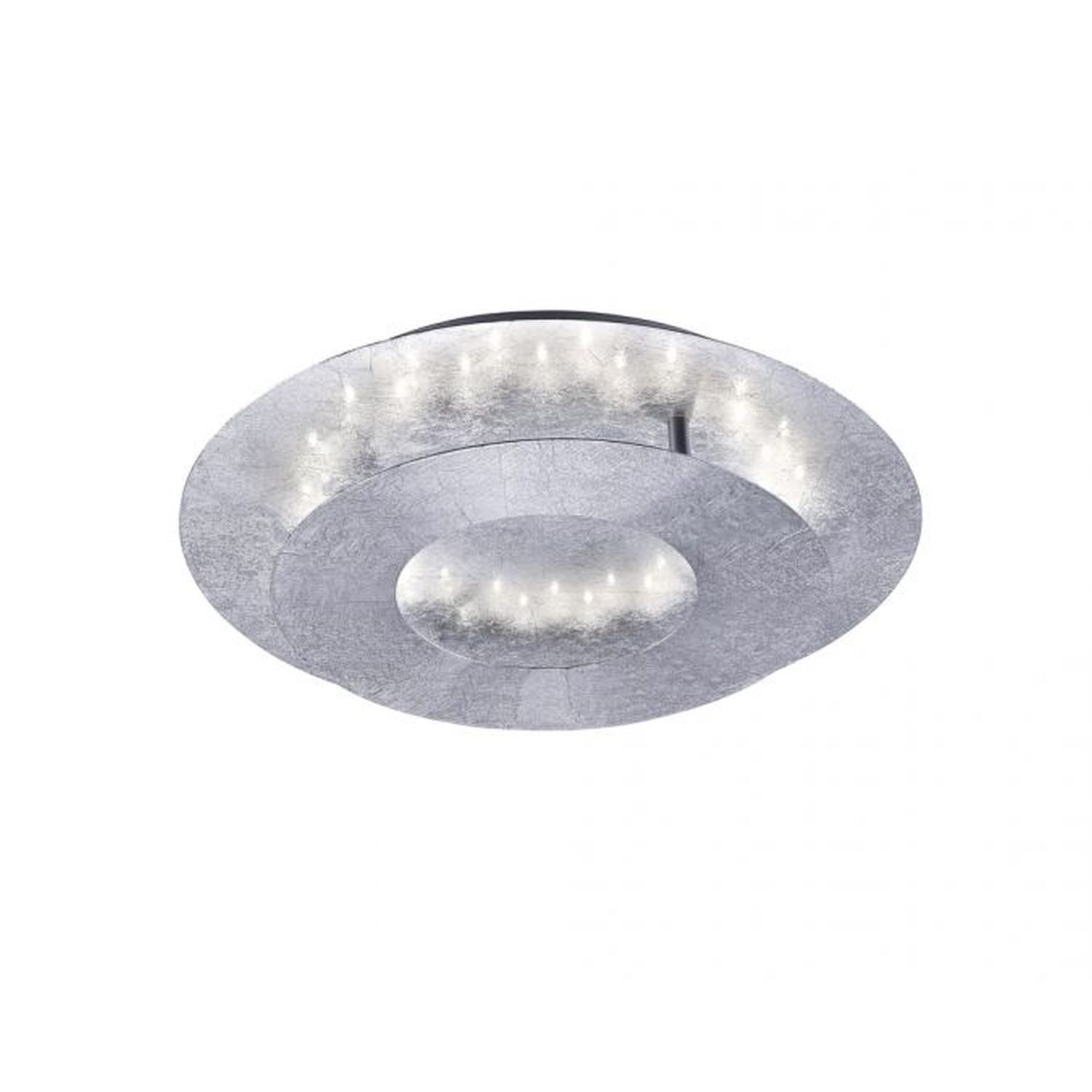 Plafonnier LED orientable Ø34 cm 6 W en feuille d'argent