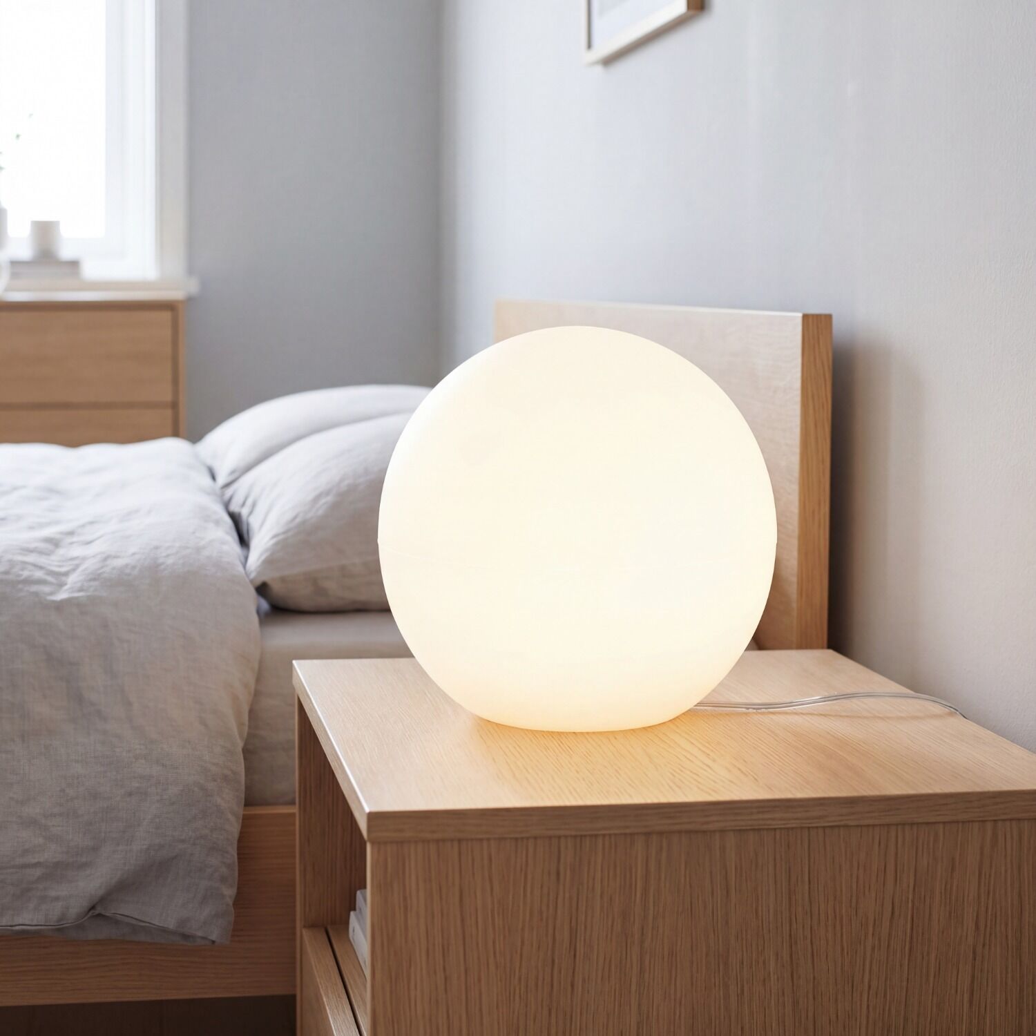 Nachttischlampe, Globus-Lampe, Schlafzimmer, Nachtisch, Lichtquellen