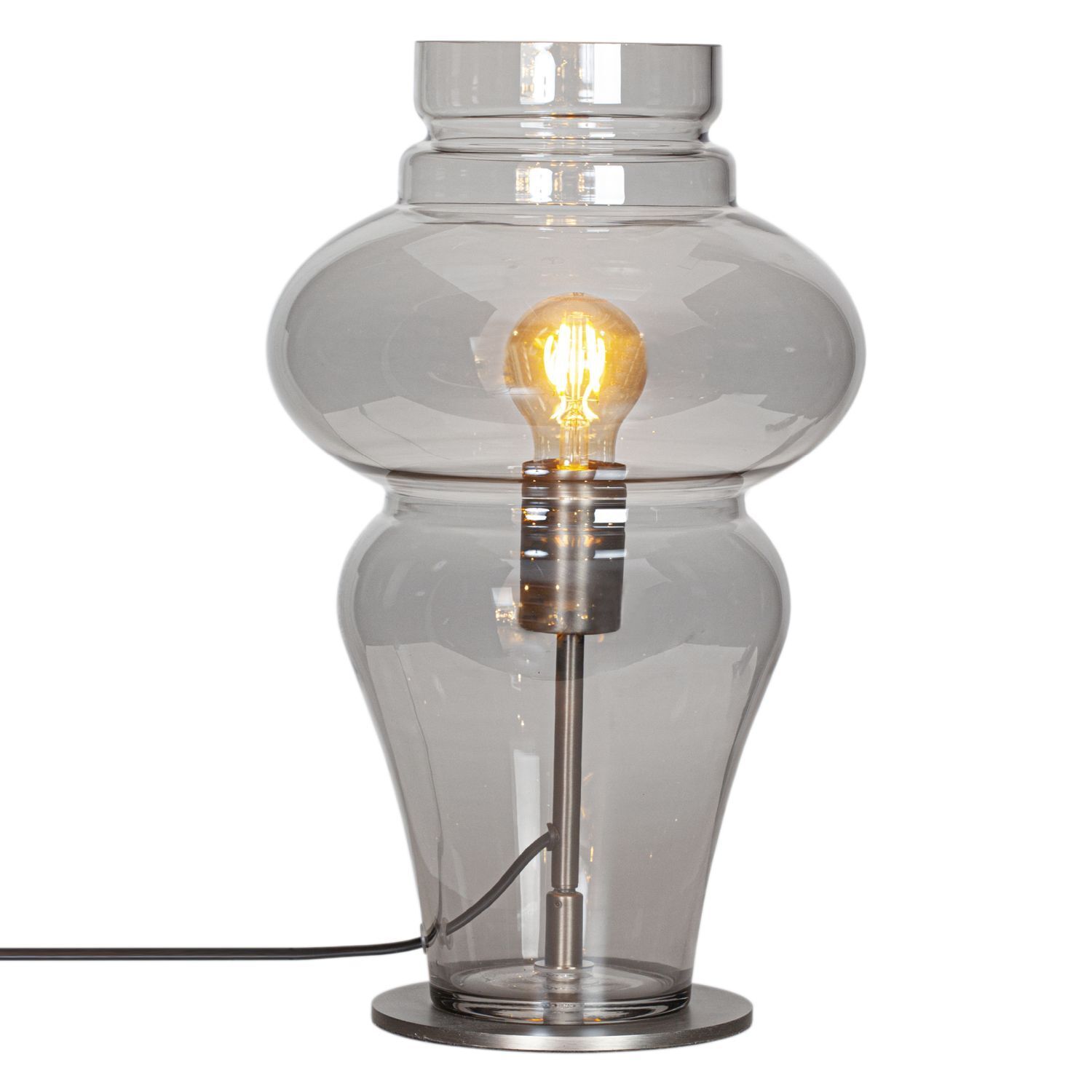 Tischleuchte, Glaslampe, Edison-Birne, Transparent, Standleuchte