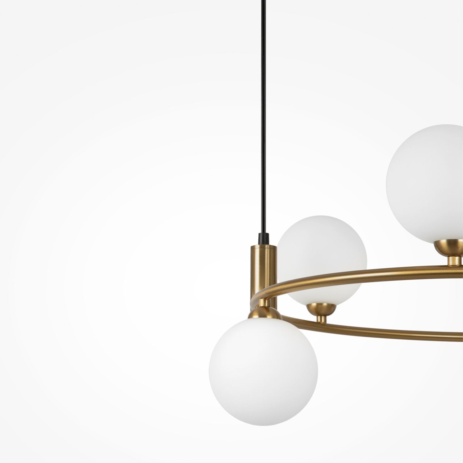 Suspension métal verre G9 largeur 58 cm H : max. 178 cm