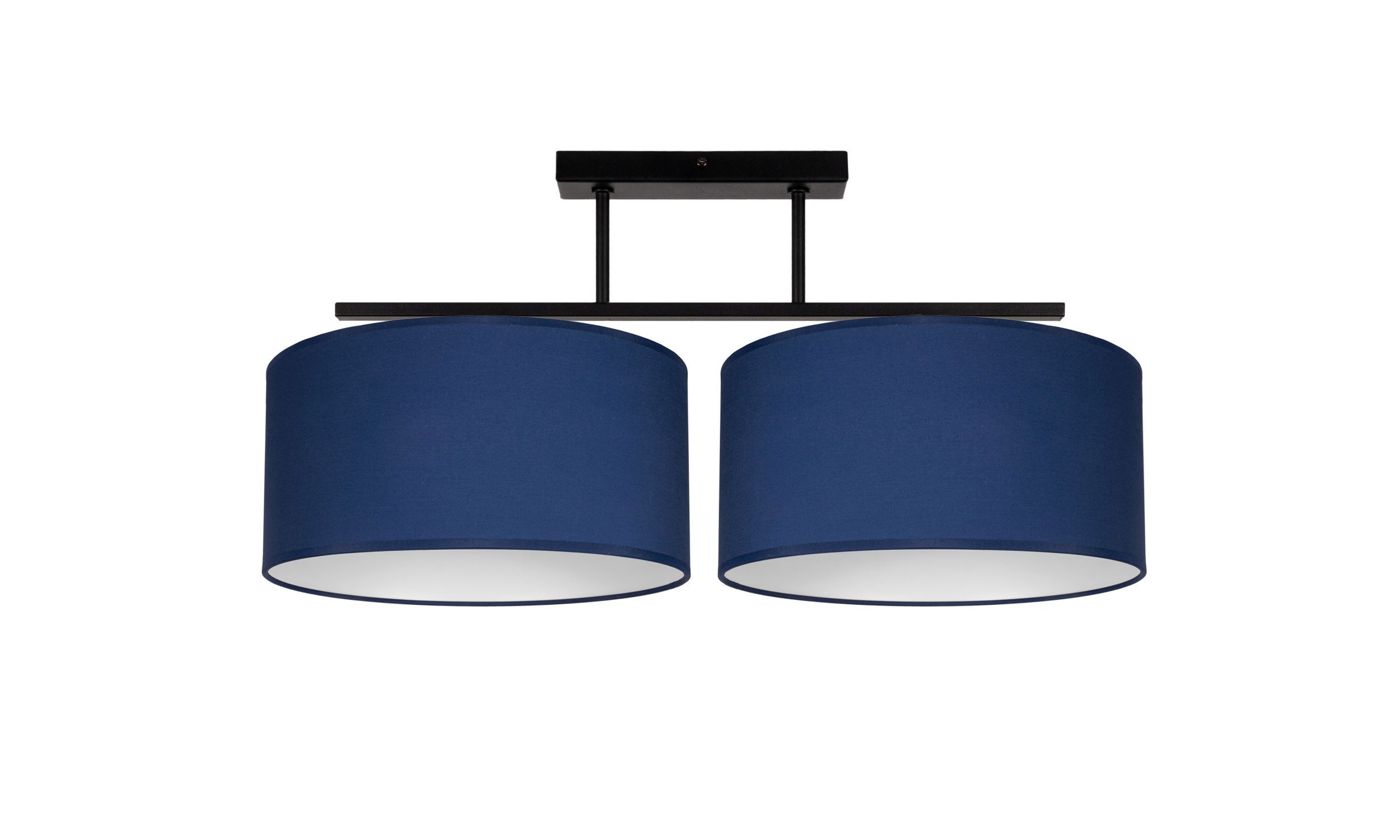 Blendarme Lampe de plafonnier Tissu Noir Bleu Blanc E27 70 cm